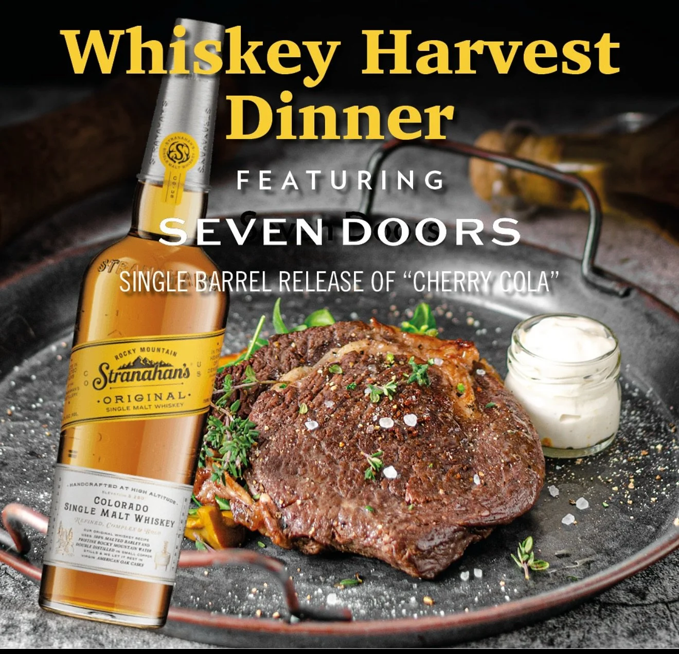Ladies and Gents, another Chef dinner incoming! 💫✨
November 20th, TIME: 6:30-9:30 PM &bull; $70 PER PERSON
Be among the first to experience our exclusive Stranahan&rsquo;s Single Barrel Release of &ldquo;Cherry Cola.&rdquo; A high-proof whiskey with