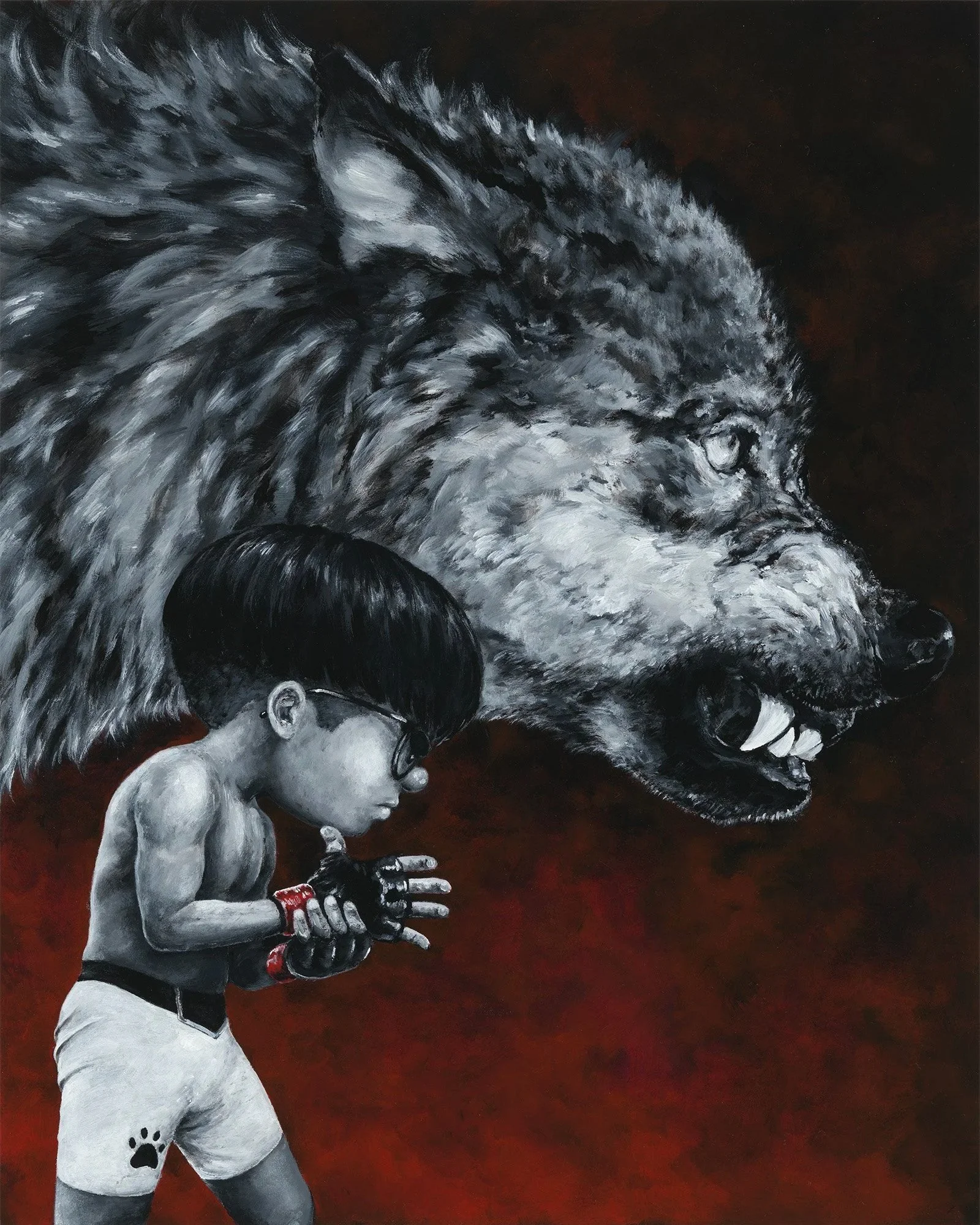 "Two Wolves (Red Corner)"