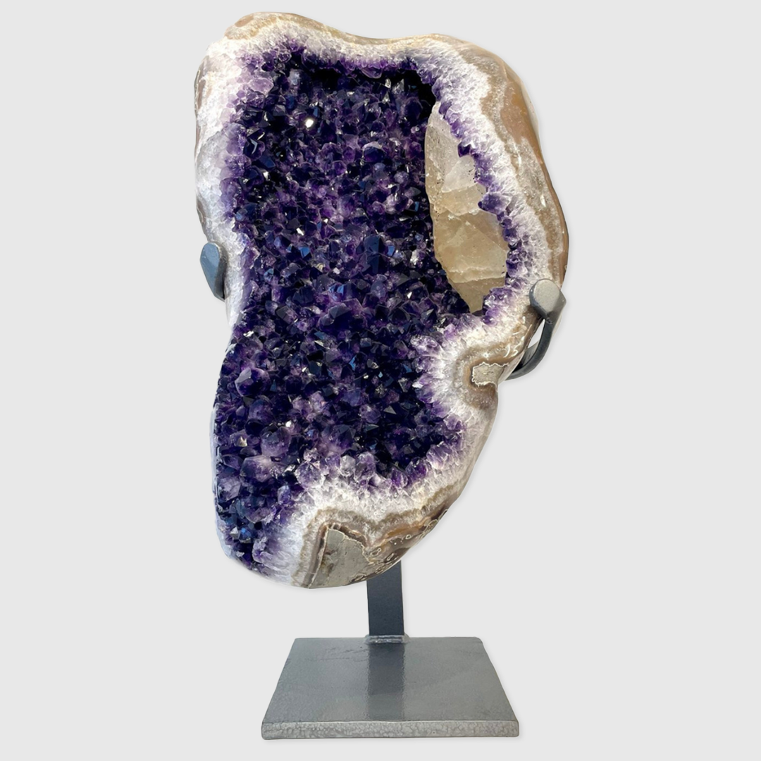Amethyst Crystal with Quartz Node