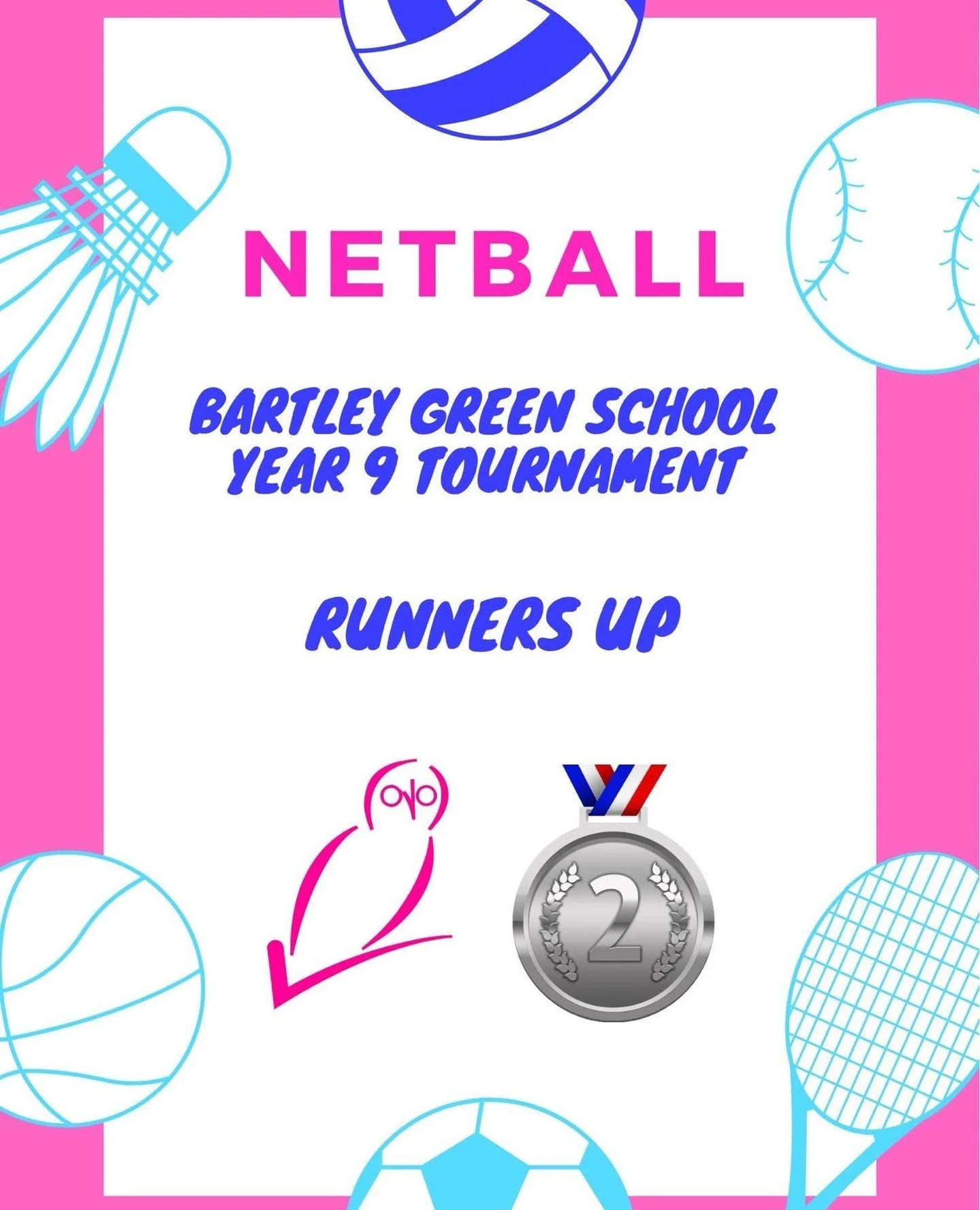 Year 9 Netball Tournament Success!⁠
⁠
We were proud to host the Year 9 Kings Norton District Netball Tournament at Bartley Green School⁠
⁠
Our girls performed brilliantly throughout the competition, securing fantastic victories against:⁠
Christ Churc