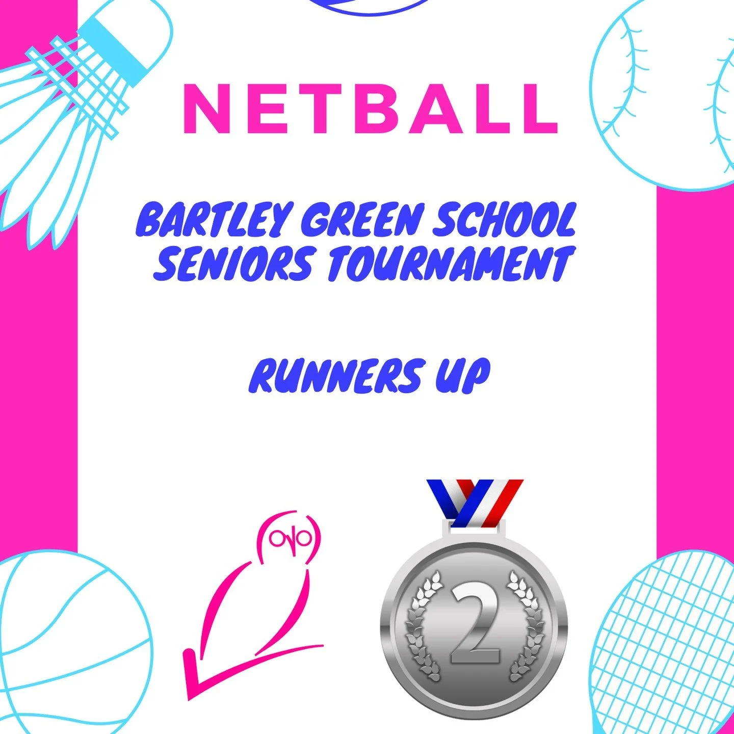 Our Year 11 netballers finished their Bartley Green netball journey in style, placing as runners-up in the Seniors District Netball Tournament.⁠
⁠
The team produced some fantastic performances, with impressive wins against Christ Church, 14-0, Shenle