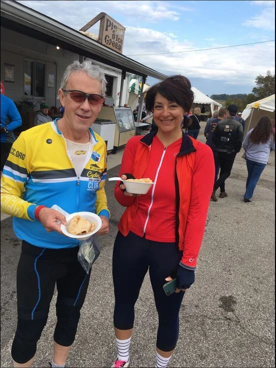 Steve and Jill refueling at the Hickory Apple Festival, October 2019