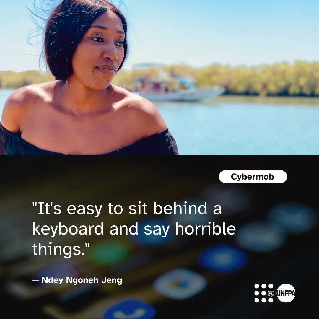 ENGLISH
Description
Women shouldn&rsquo;t be afraid of expressing themselves online 🚫

Join @&zwnj;UNFPA to speak out against online abuse during these #16Days and every day: http://unf.pa/Ndey