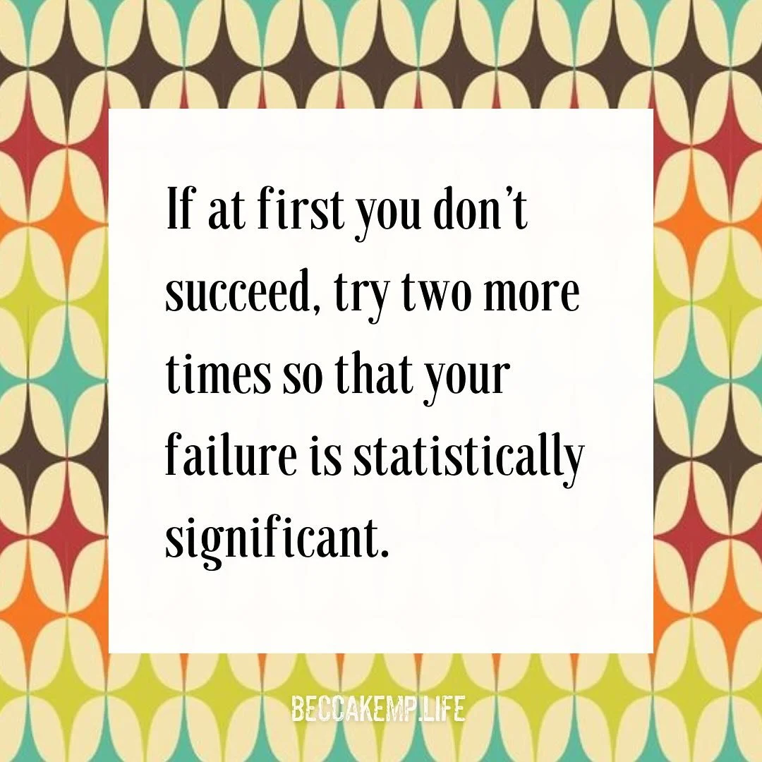 If you&rsquo;re going to put in the effort, you might as well get some useful data from it.

Failure sucks, but it&rsquo;s never wasted.

#failforward #persistence #resilience #research #selfdiscovery #selfconfidence #motivationmonday #personalgrowth