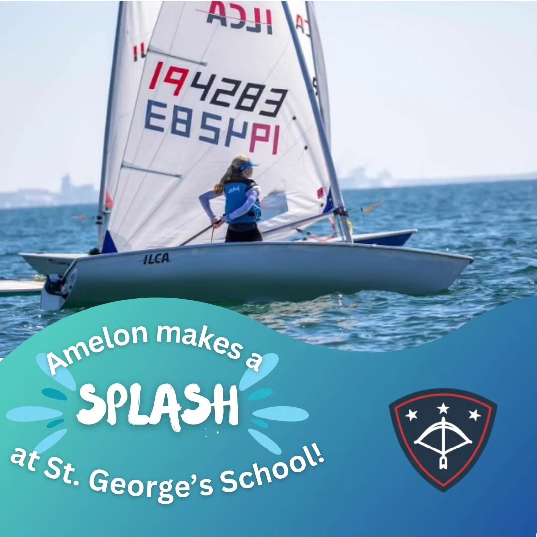 2022 Orion Military Scholar Amelon is making a splash at St. George's School! Amelon is the daughter of two active duty US Navy officers, and her family is stationed in Japan. Amelon's dad is currently deployed. Amelon is on SG's sailing team, and sh