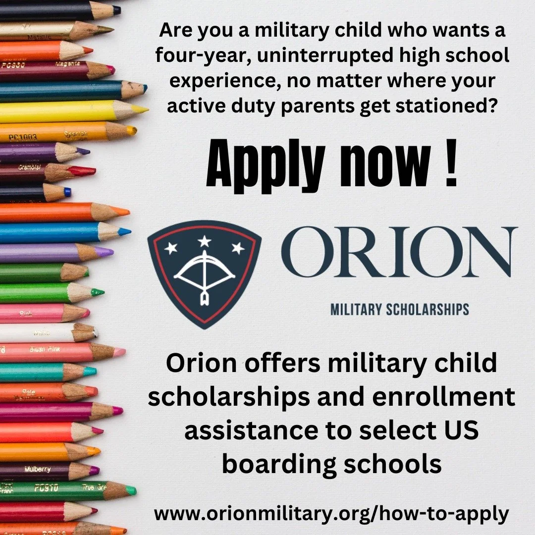 Military Children: Moving is hard! High School is hard! Orion Military Scholars wants to help you have the opportunity to stabilize during this time. One of our newest scholars believes boarding school will give him a stable and rewarding high school