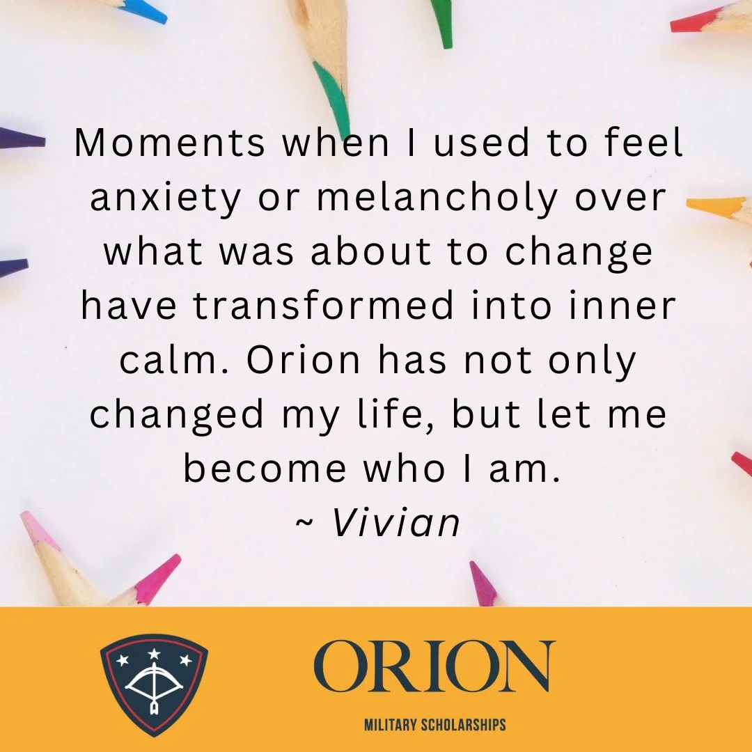 Attending boarding school is a monumental decision. Our Scholars and their families have been able to thrive giving their military connected children a stable high school career. 

Apply today: https://www.orionmilitary.org/application

#orionmilitar