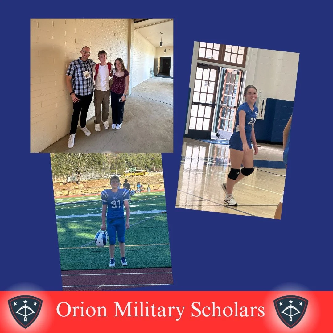 More photos checking in with some of our current scholars.

The parents of McKayla K. and Michael K. attended parents weekend at Cate School.

Orion Board Members Eric and Krista Peterson visited with scholar Ella Q. at Lawrenceville School.

Are you