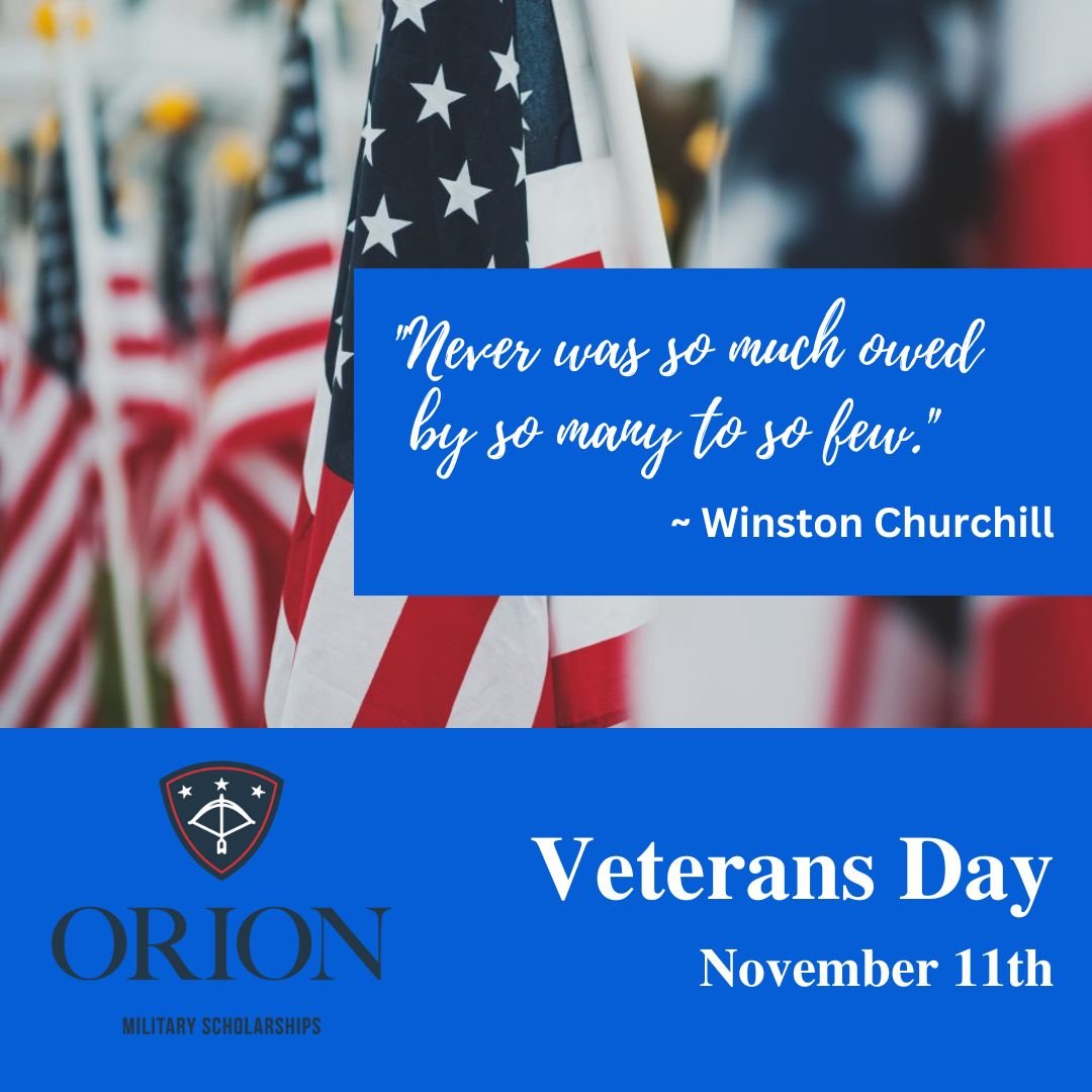 Remembering and honoring all our veterans today. We are eternally grateful for your service and the sacrifices you've made to protect our freedom.

#orionmilitaryscholarships #militaryteens #militaryfamilies #militarymoves #pcsmove #stability #boardi