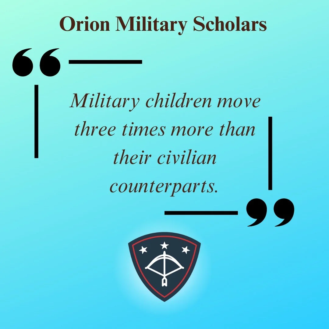 Don't forget to have a listen to The Strategerist podcast featuring Lisa and Francis Molinari. 

 www.bushcenter.org/publications/stability-and-education-for-military-kids-lisa-and-francis-molinari

Learn more about Orion Military Scholars: https://w