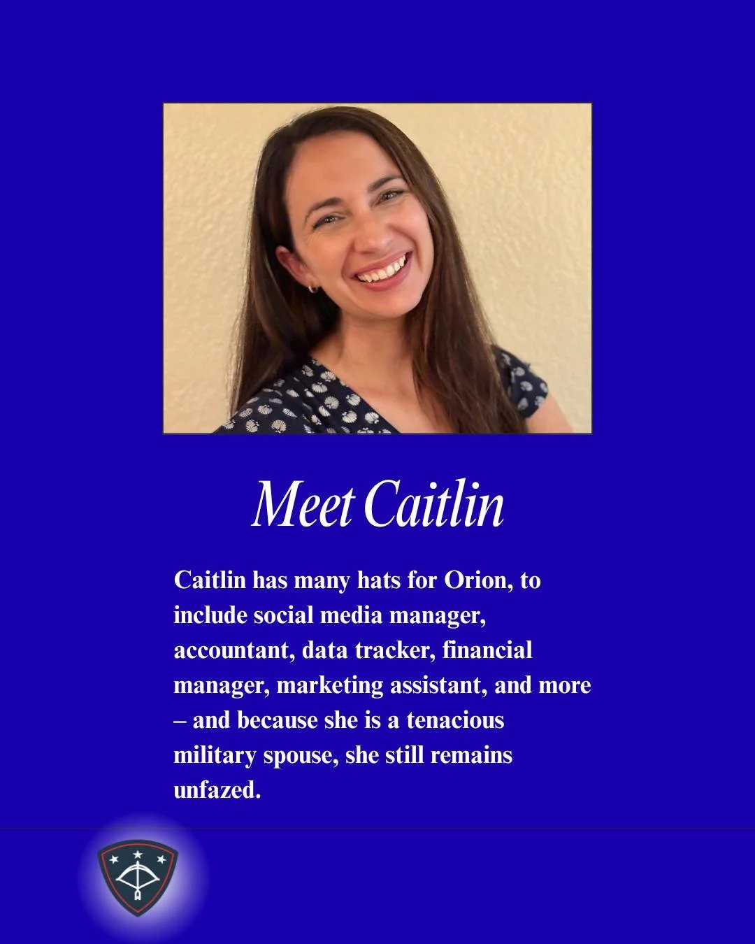 As we embark on the new year, we are delighted to formally introduce our project manager, Caitlin. Caitlin is a military spouse and mother of three children. She holds a Bachelor of Science in Accounting and an MBA with a specialization in project ma