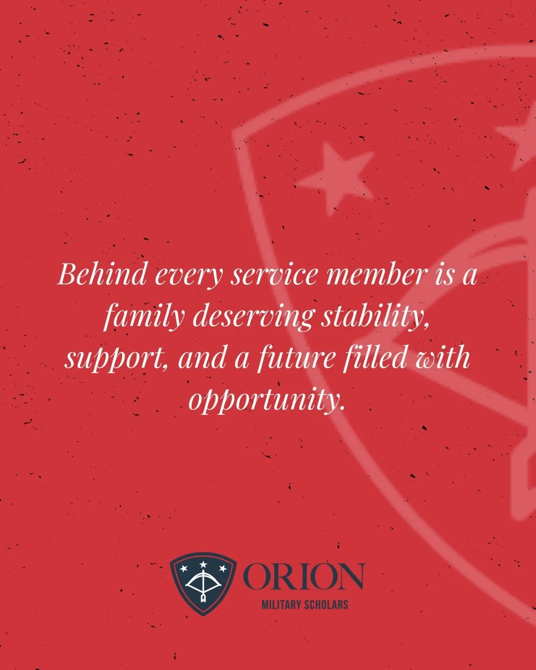 Behind every service member is a family and at Orion Military Scholars we provide stable, high-quality education where students can finally stop moving and start thriving. Learn more at our website linked in our bio! 

#orionmilitaryscholars #militar