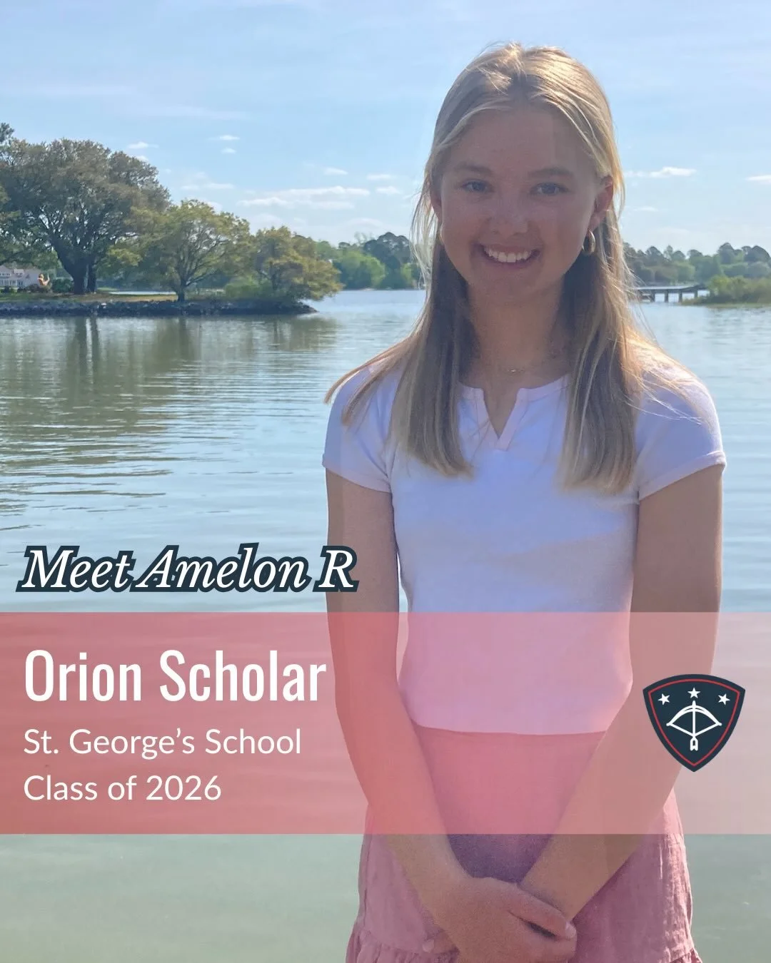 Amelon attends St. George&rsquo;s School in Middletown, Rhode Island, where her favorite class is Humanities, fueled by her passion for writing. While biology has been her most challenging course, she continues to grow by developing strong study habi