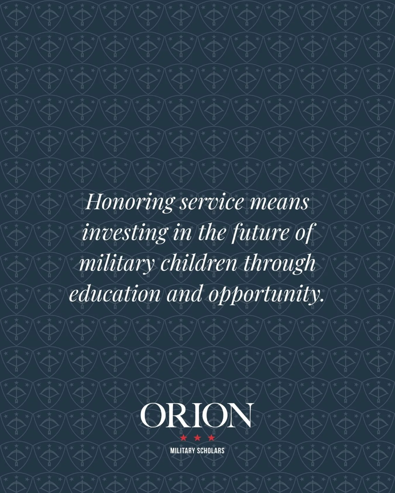At Orion Military Scholars, we are committed to supporting military-connected students by expanding access to transformative educational opportunities.

Through partnerships with leading schools, students are given the tools, resources, and support t