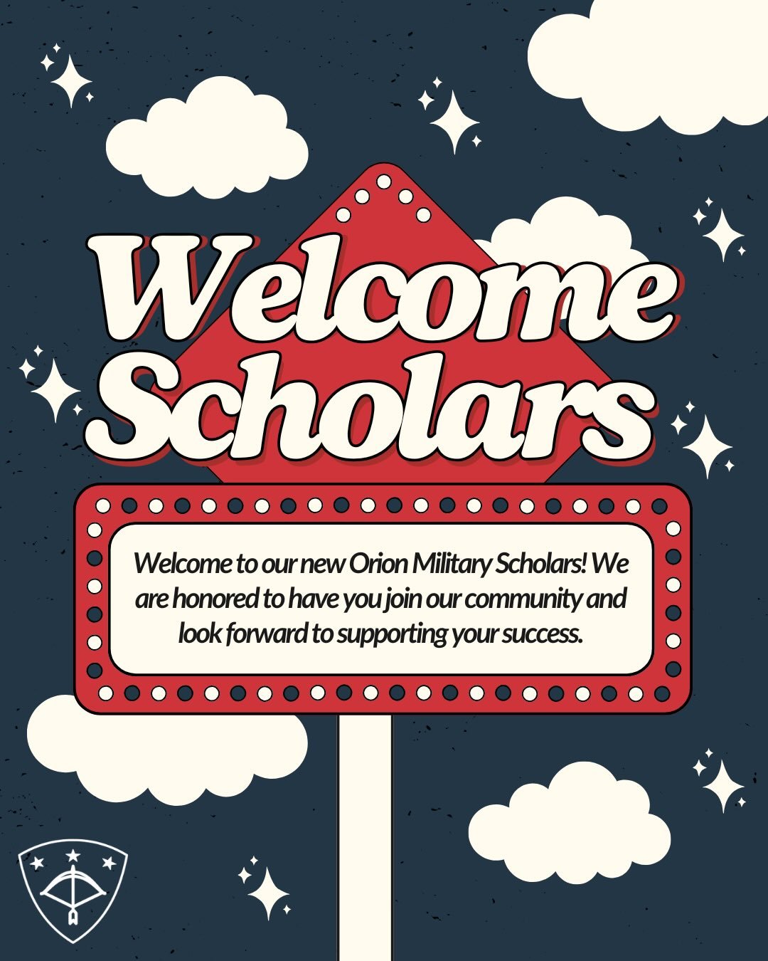 Please join us in welcoming our newest Orion Military Scholars!

These exceptional students bring leadership, dedication, and a strong commitment to service to our community. We are proud to support them as they pursue their academic goals and look f