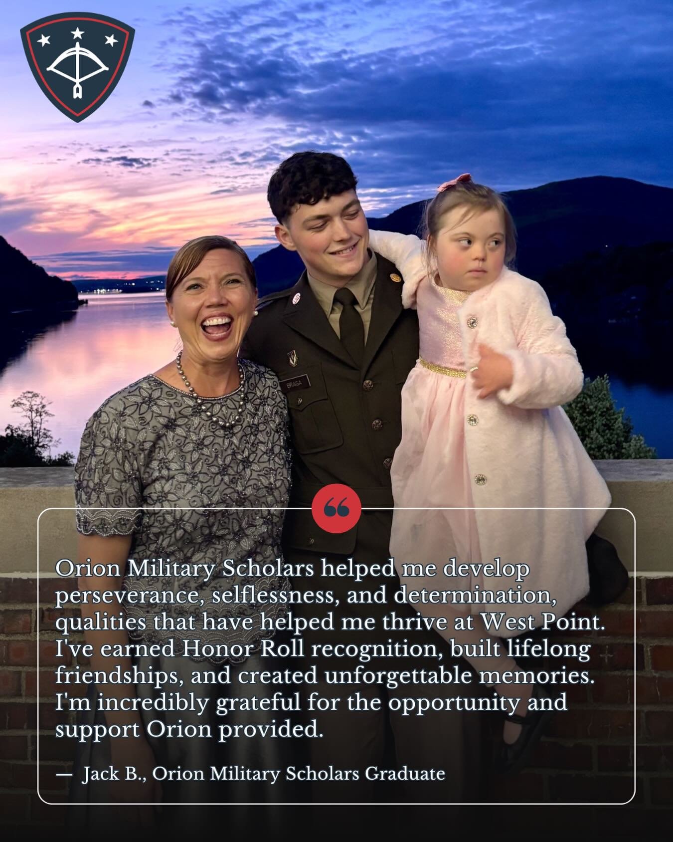 We&rsquo;re proud to share this testimonial from Jack B., a 2025 Orion Military Scholars graduate and Army child who attended The Tilton School through the Orion Military Scholars Program.

Today, Jack is thriving as a cadet at the United States Mili