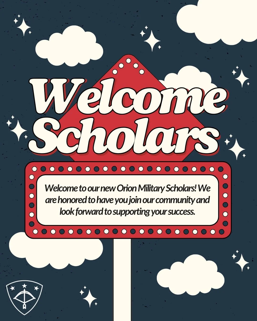Please join us in welcoming our newest Orion Military Scholars!

These exceptional students bring leadership, dedication, and a strong commitment to service to our community. We are proud to support them as they pursue their academic goals and look f