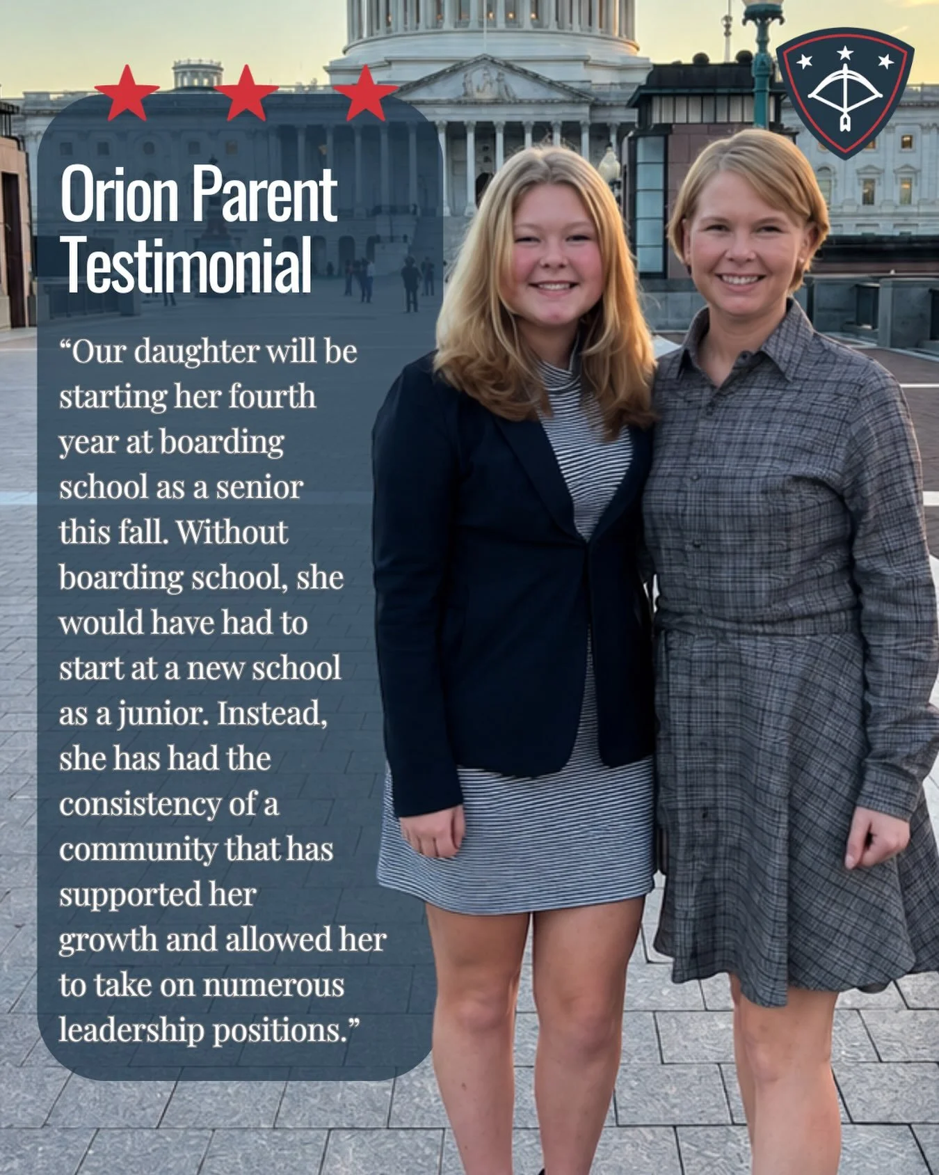 Honored to share this parent testimonial and the meaningful impact boarding school can have for active-duty military children. It provides a consistent community where students can build confidence, pursue leadership opportunities, and continue thriv