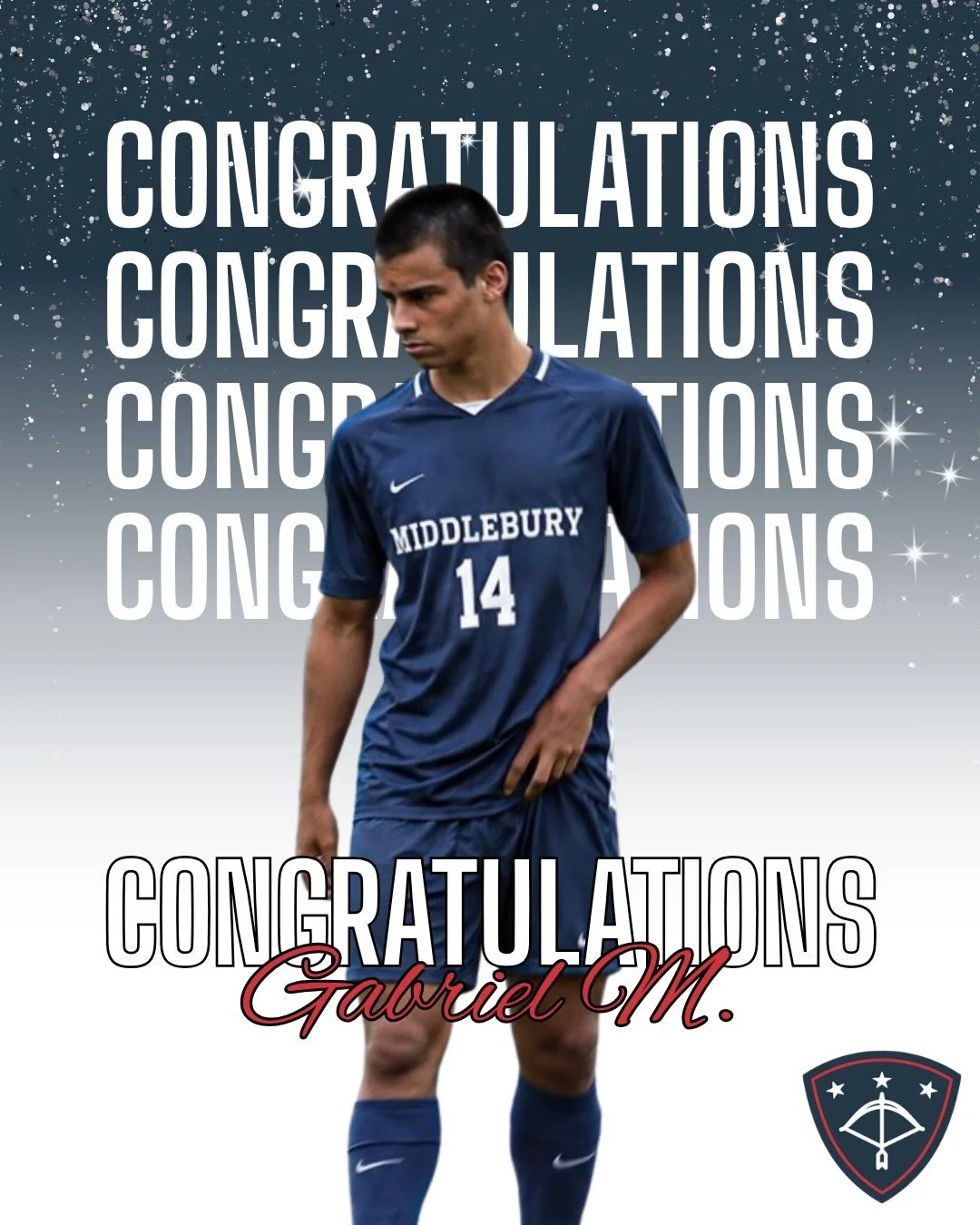 Congratulations to Gabriel M., Saint Andrew&rsquo;s School Class of 2027 and Air Force child, on his commitment to the application process at Middlebury College, where he will continue his academic and athletic journey with Middlebury Men&rsquo;s Soc