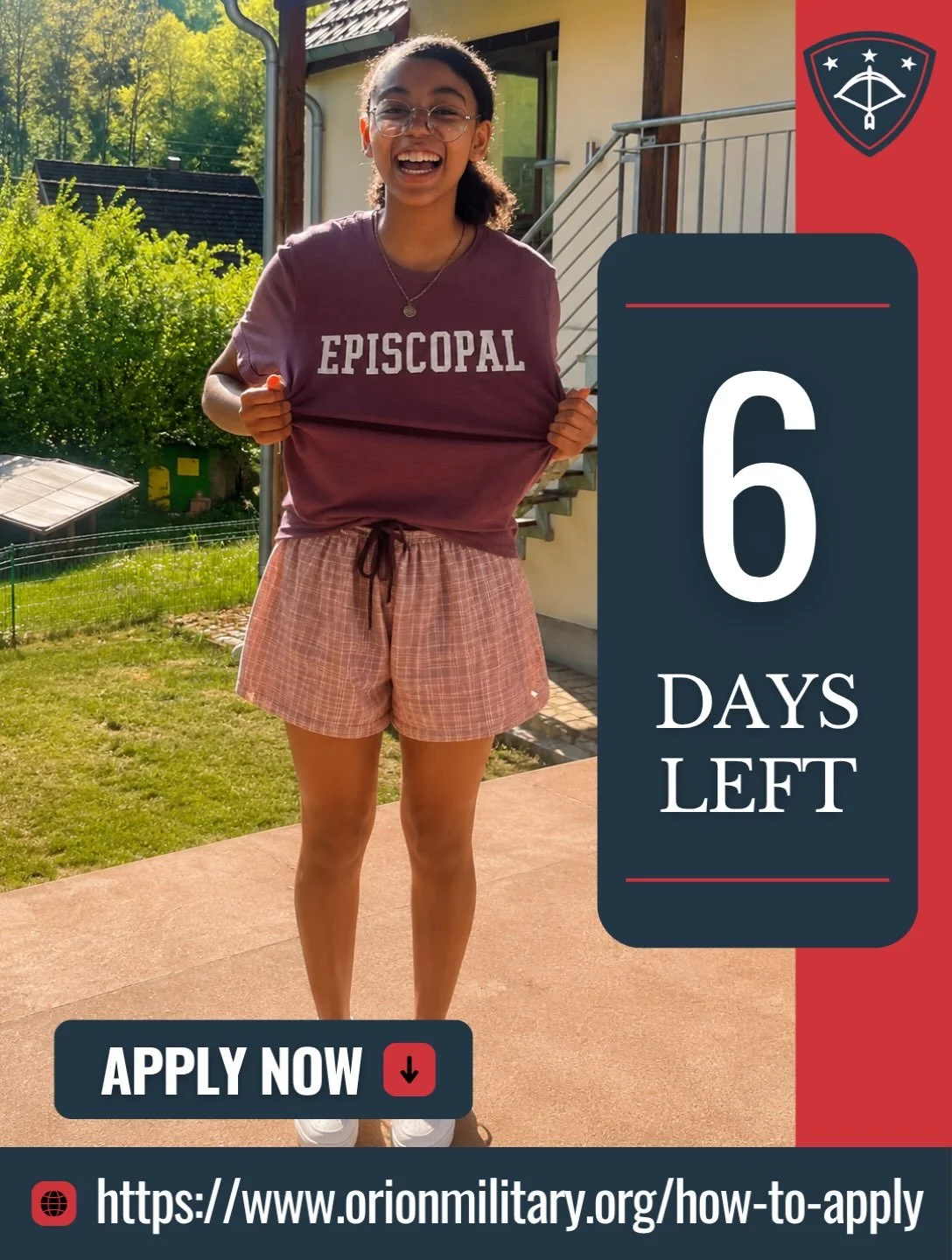 Just 6 days left! The deadline to complete Step One of the Orion Military Scholars application process is quickly approaching!

At Orion, we understand the challenges military-connected families face, especially when frequent relocations disrupt a st