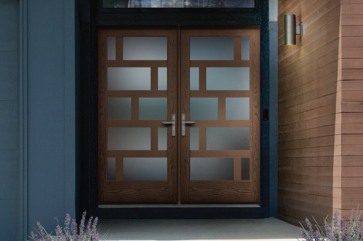A contemporary Therma-Tru entry door, featuring superior craftsmanship and quality.