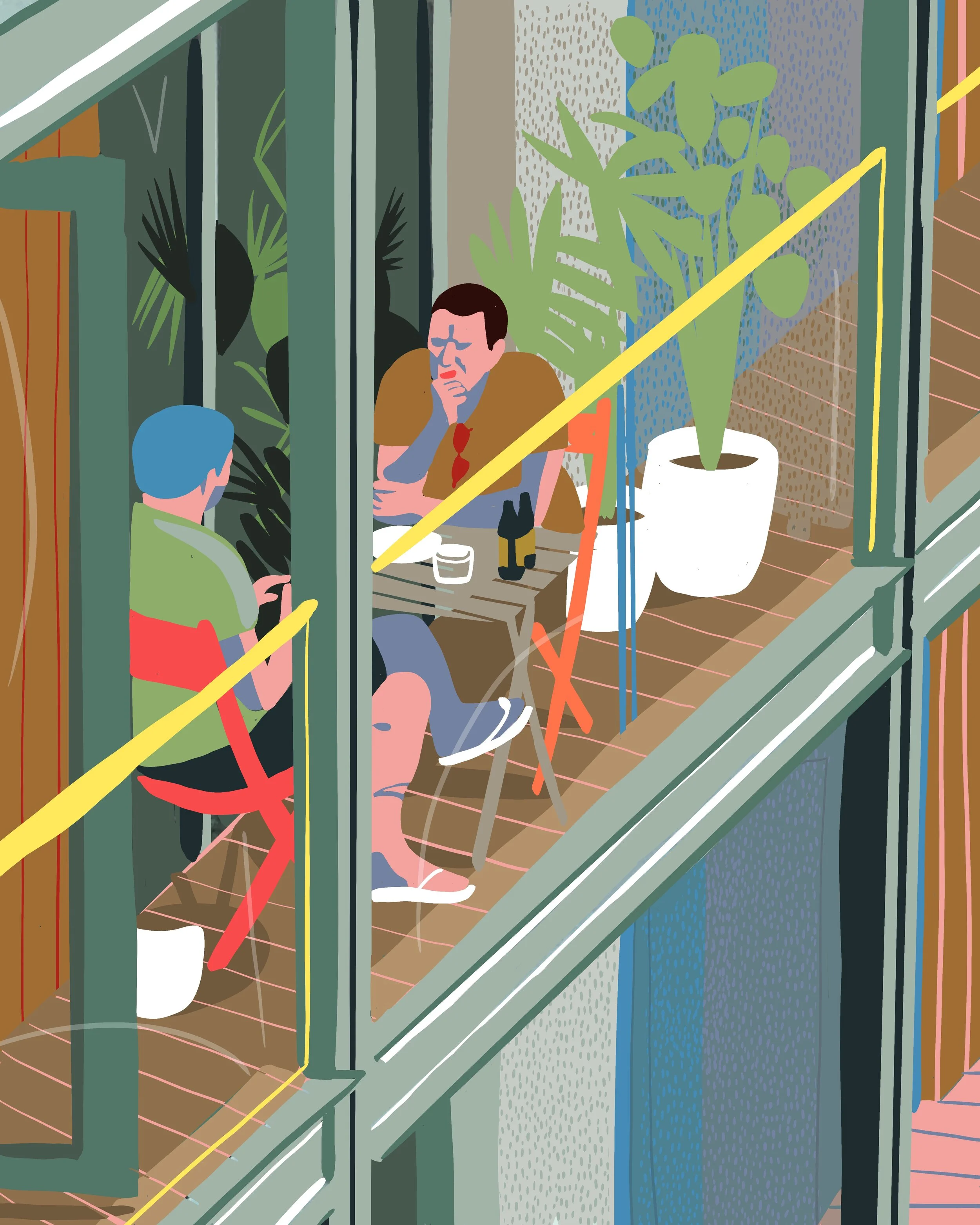 With 2 meter distance