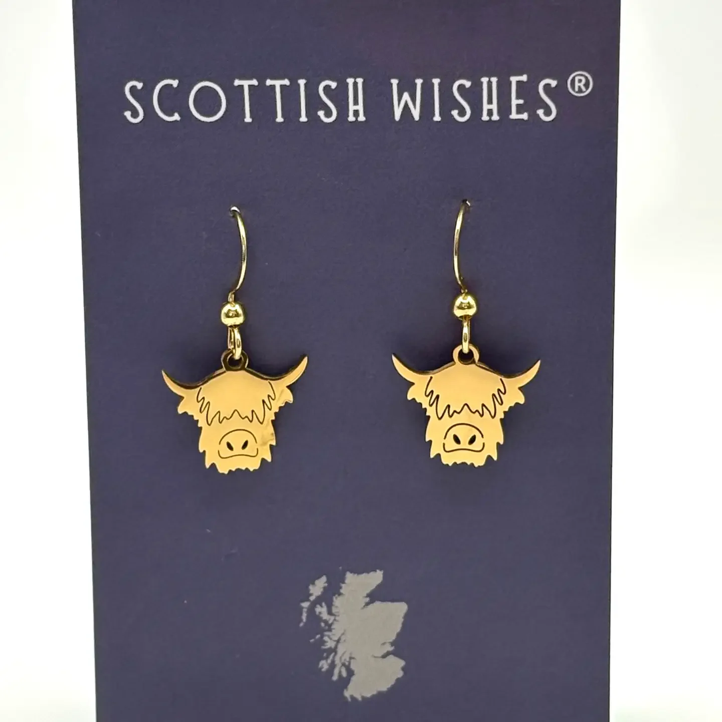 Highland Cow Earrings by Scottish Wishes