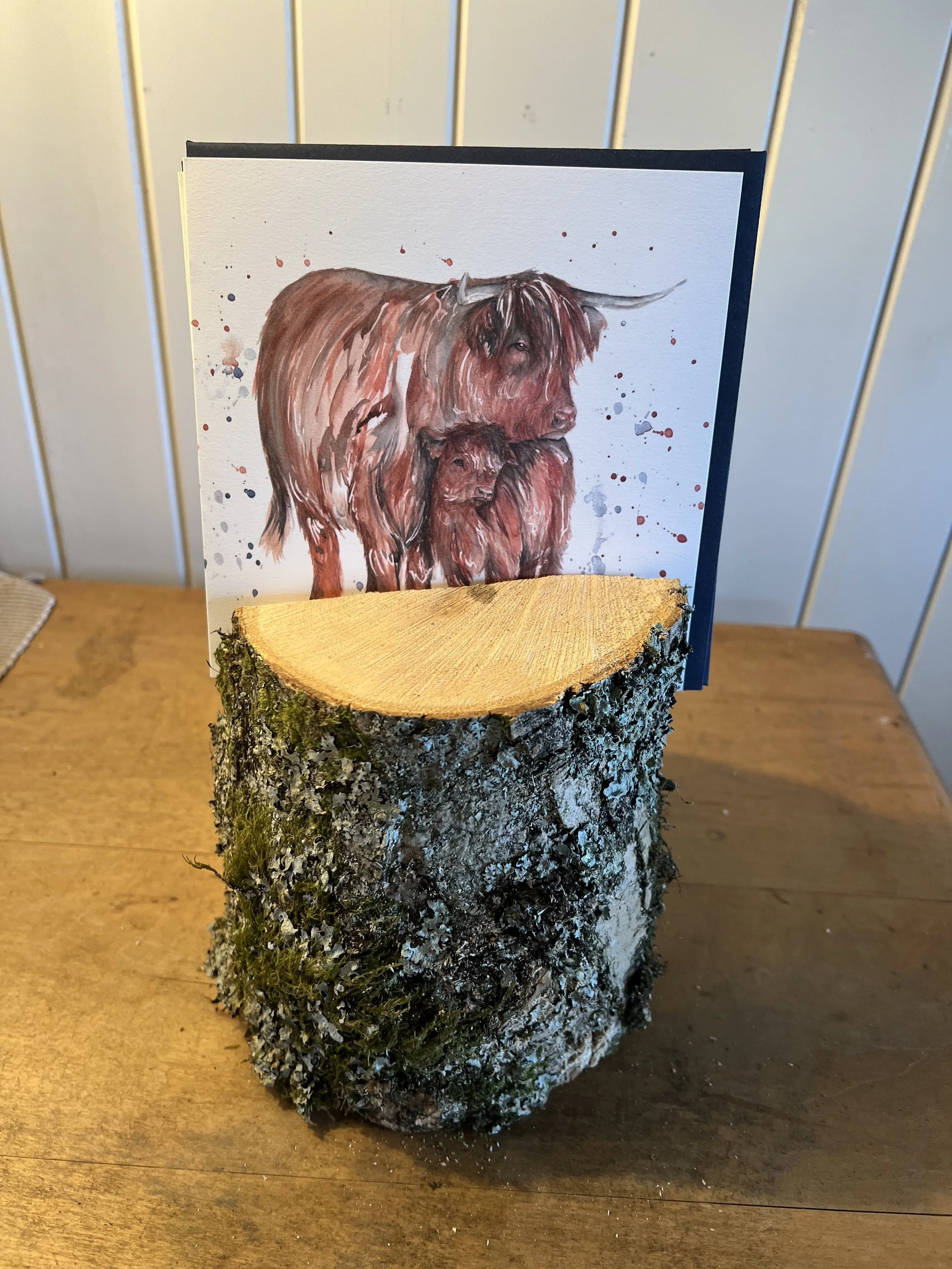Highland Cow & Calf Greeting Card
