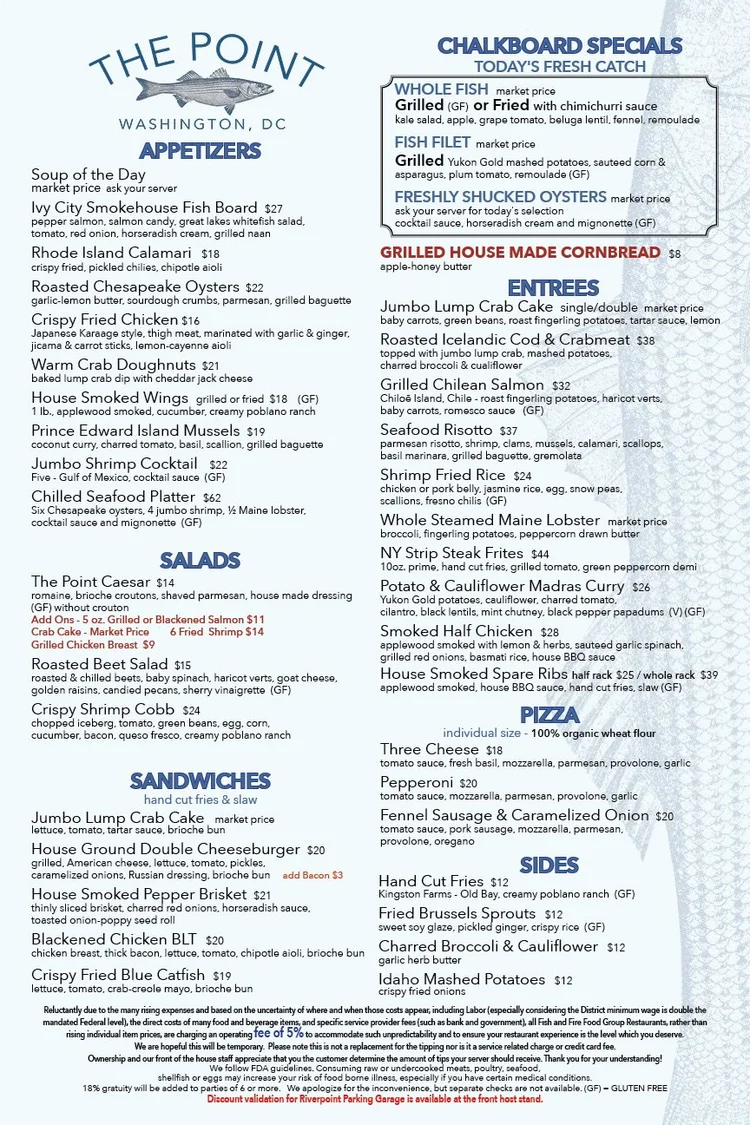 The Point Menu Menu — The Point D.C.