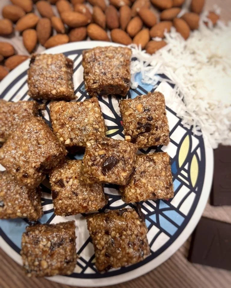 Cuadritos de Almendra y Coco