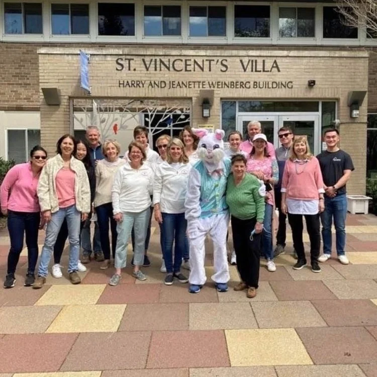 GPGC members standing in front of St Vincent's Villa