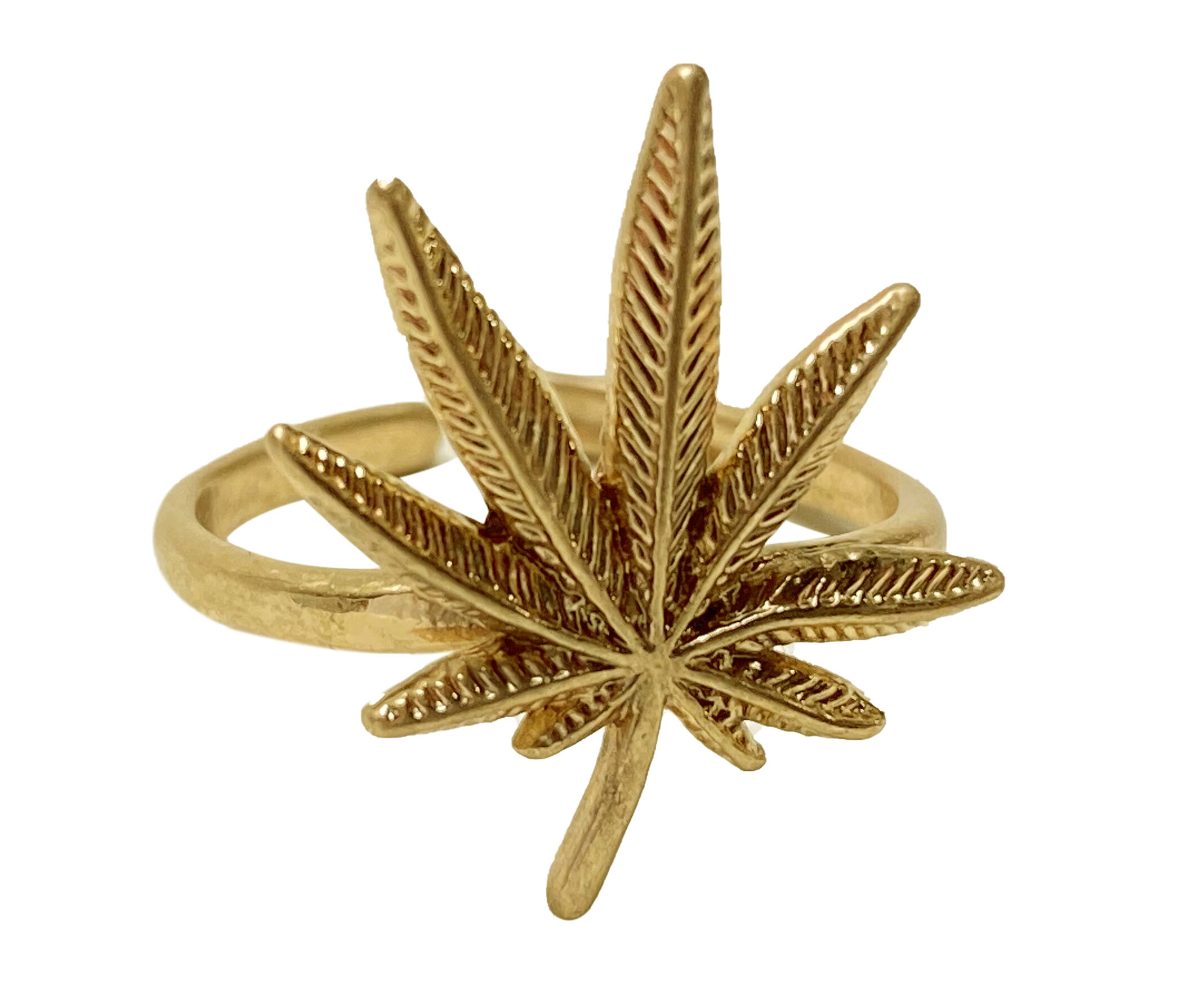 Mary Me Cannabis Leaf Ring