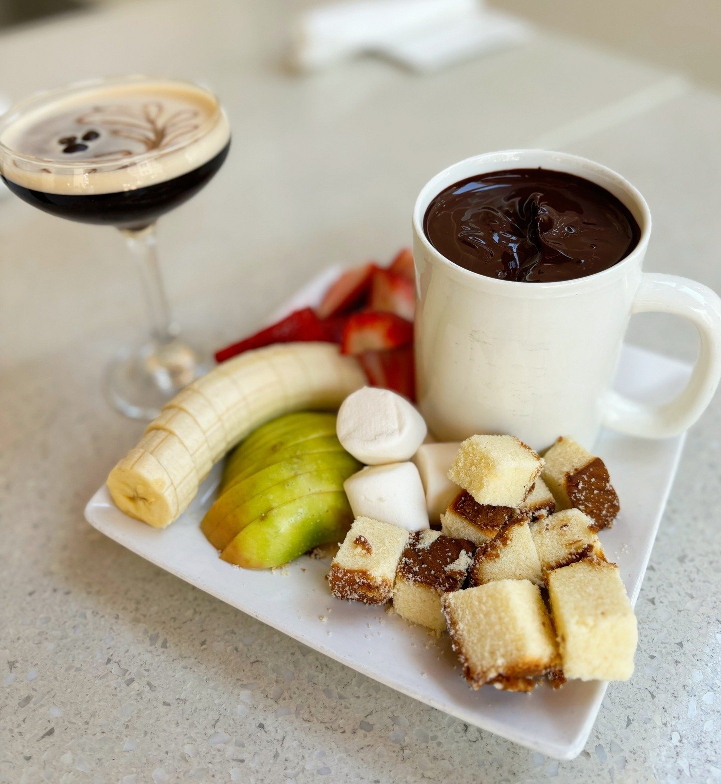 Your mom called. She wants our Chocolate Fondue + Espresso Martini for Mother's Day. Don't let her down!😉