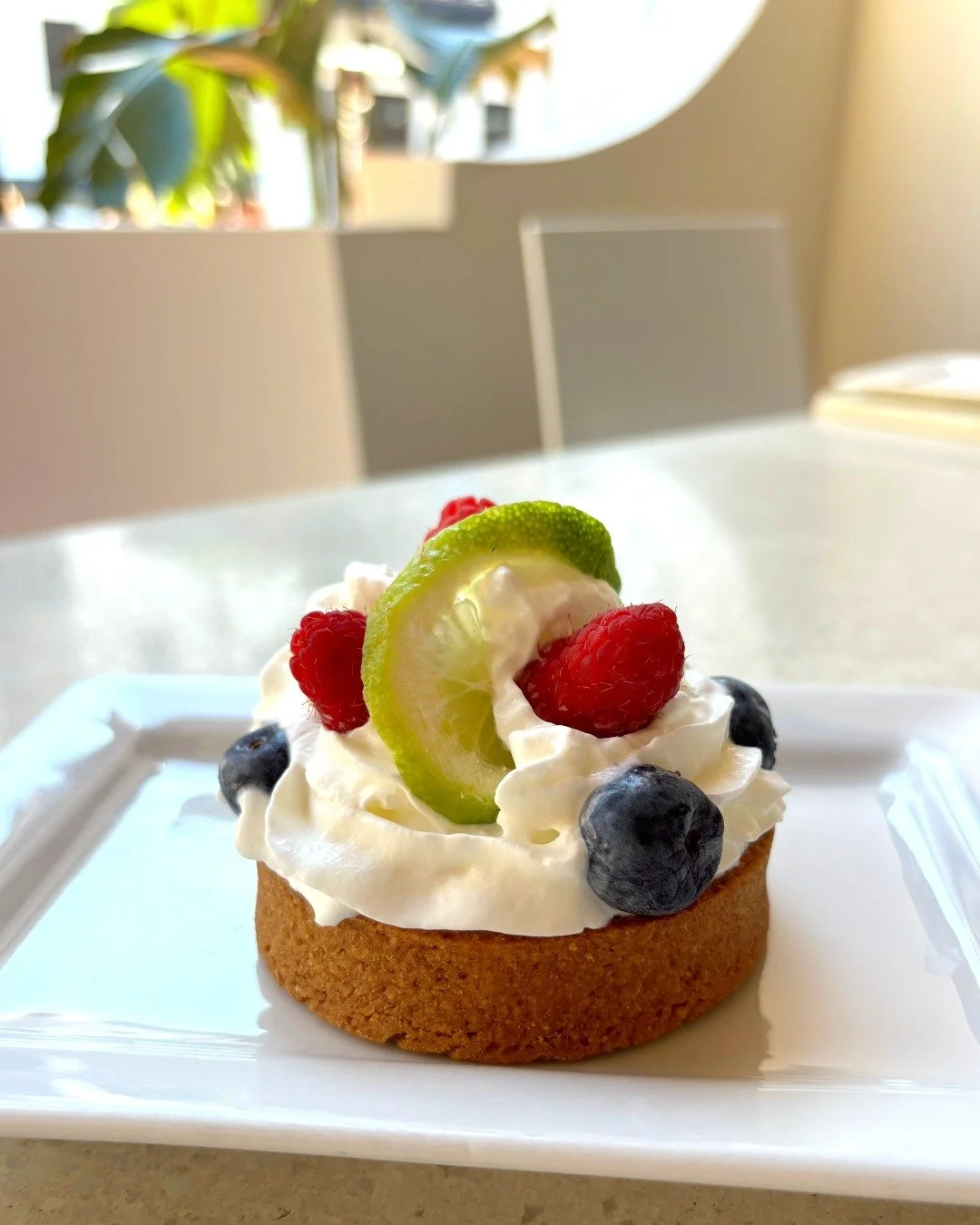 Our Seasonal Fruit Tart is a delicious blend of fresh fruit and chantilly cream in a shortbread tart 😋