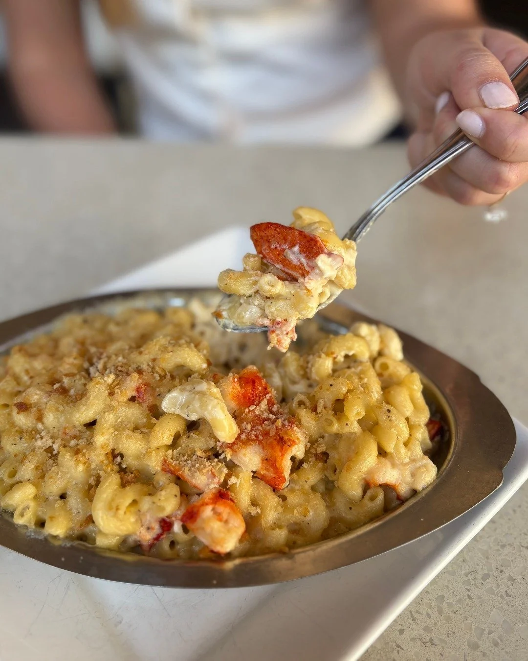 Say cheese 🧀  Our Lobster Mac will surely put a smile on your face!