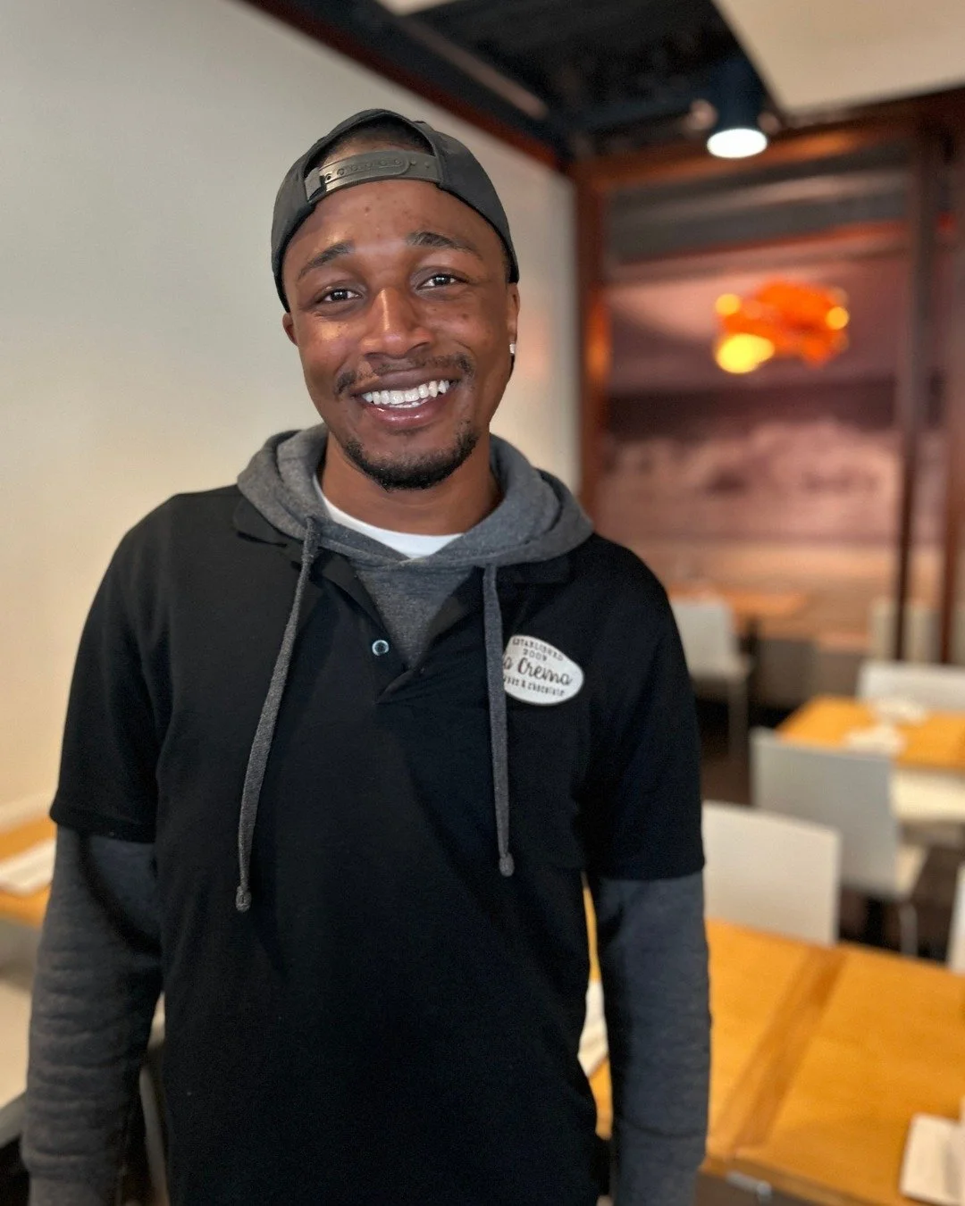 ⭐️STAFF SPOTLIGHT⭐️
Say hello to Jay! Originally from Jamaica, this rockstar server has been with La Crema for over six years. He truly enjoys meeting and interacting with guests every day. If Jay has served you, you know just how engaging, friendly 