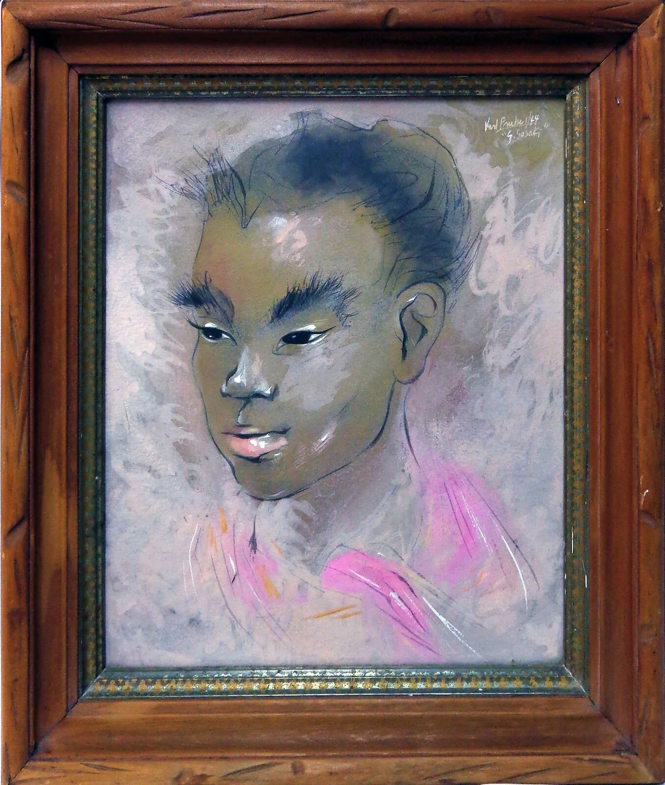  Karl Priebe   G. Sasaki  , 1944 Casein on paperboard 