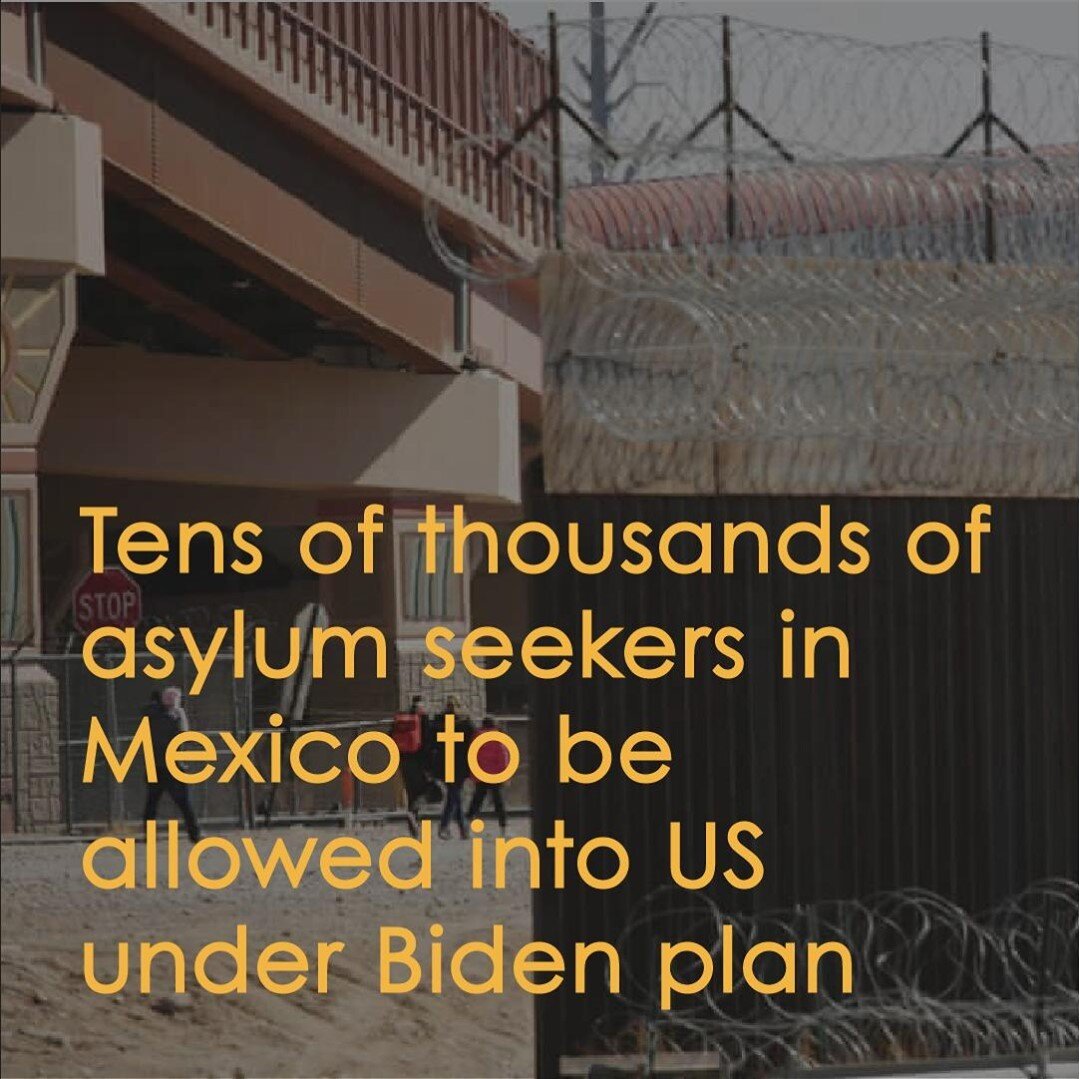 LINK TO ARTICLE IN BIO &ldquo;The Biden administration on Friday announced plans for tens of thousands of asylum seekers waiting in Mexico for their next immigration court hearings to be allowed into the United States while their cases proceed. The f