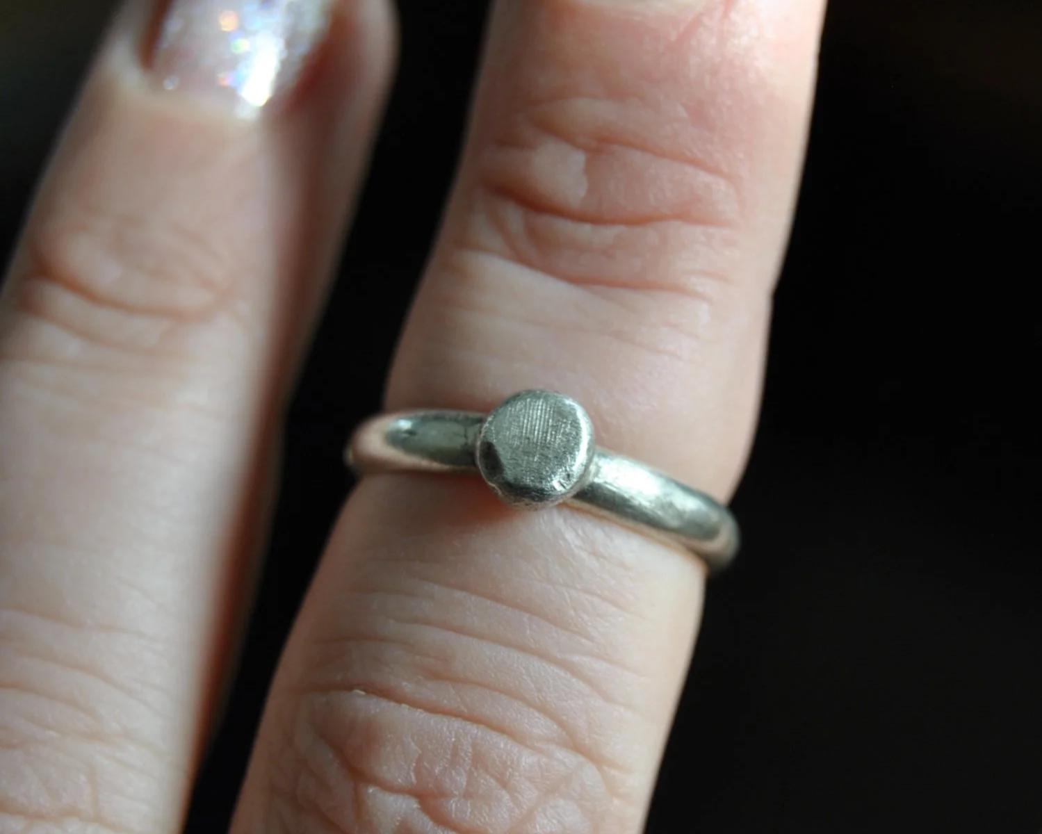 Sterling Silver Dot Ring