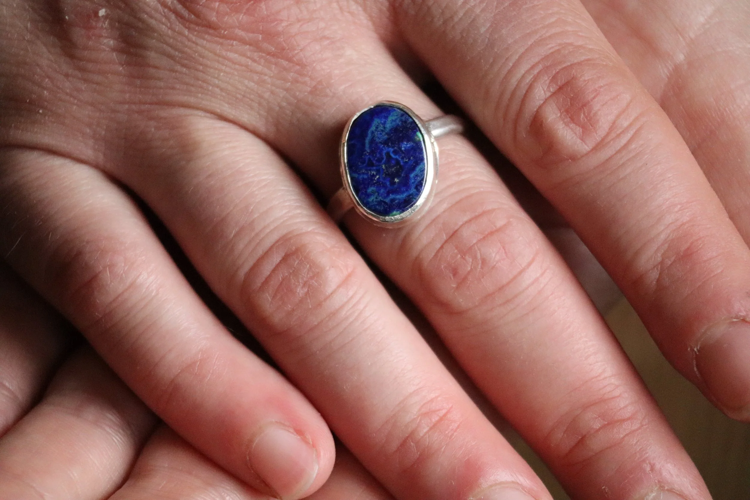 Malachite Azurite Ring