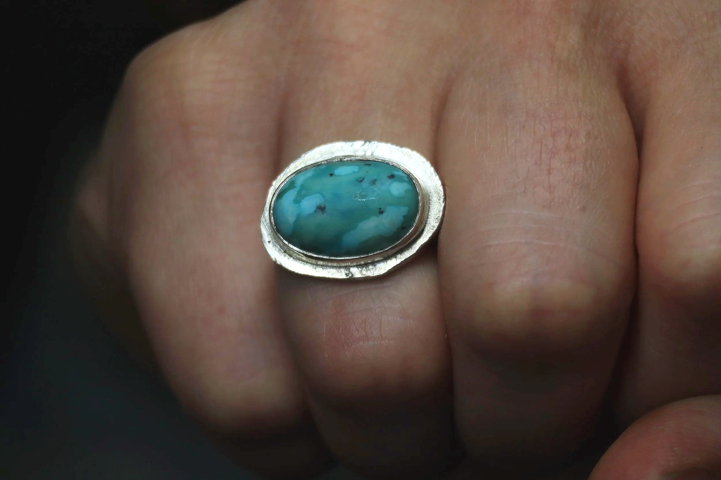 Horizontal Turquoise Ring