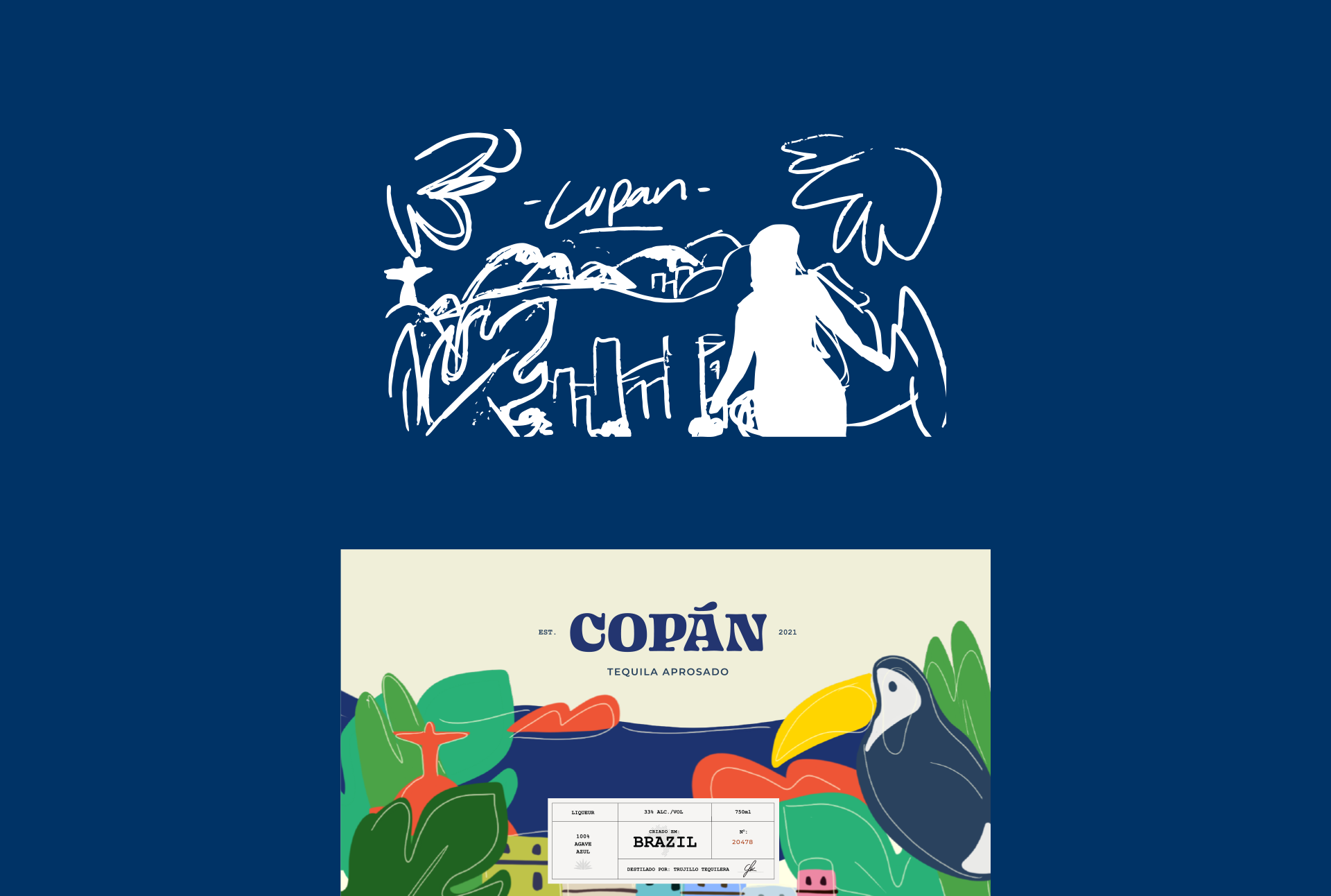 Sketch vs. Final illustration created on Procreate