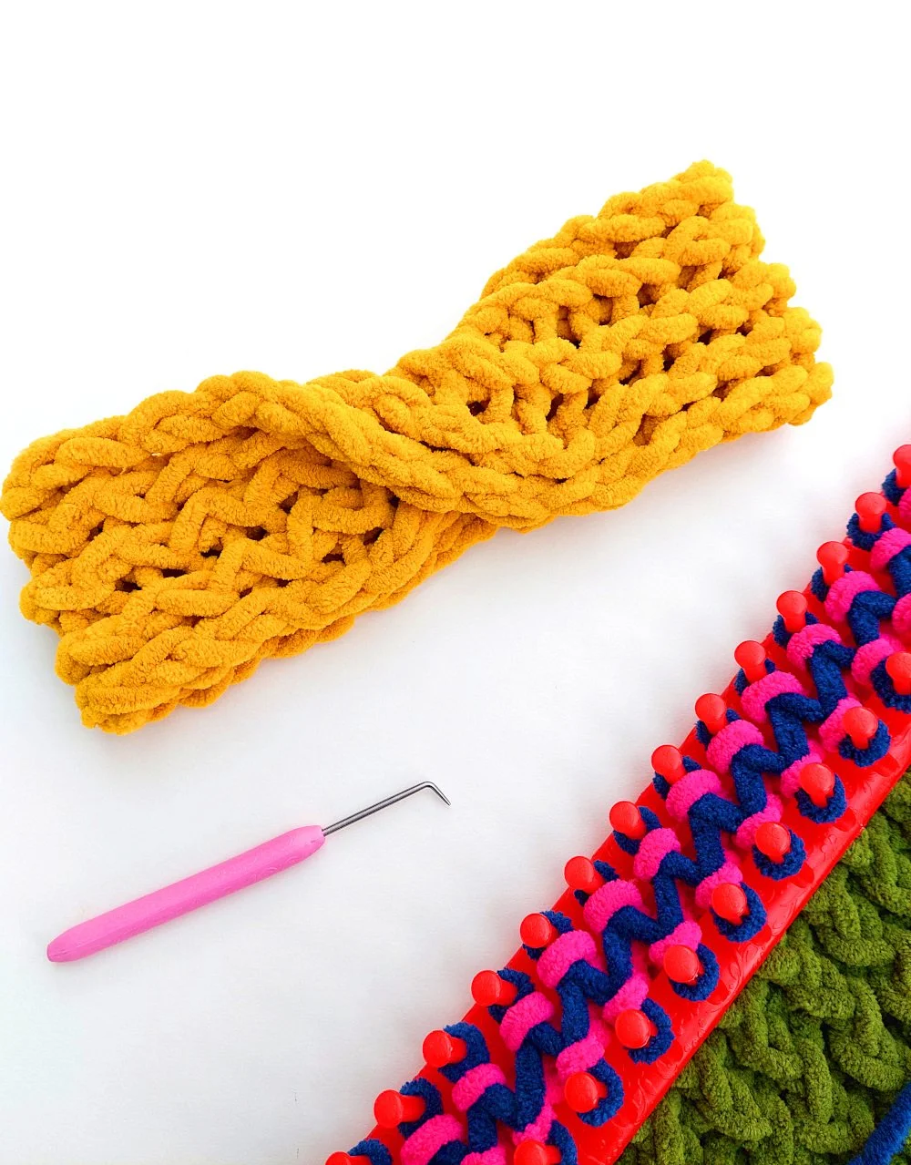LOOM KNITTING SNOOD SCARF workshop