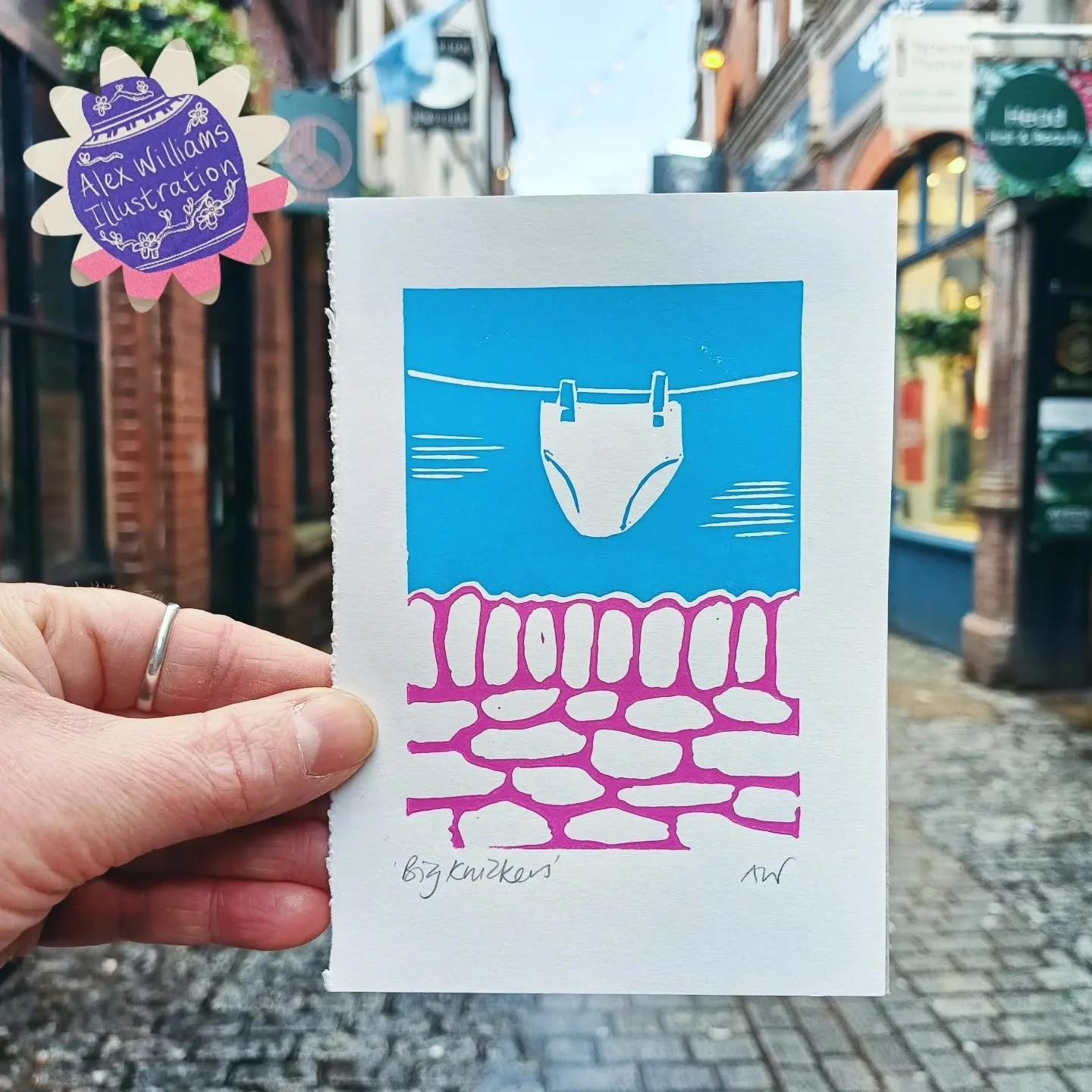 Celebrating hand printed artwork with this cute and quirky gem to bring a bit of joy in January! 

@alex.williams.illustration

#linocutprint 
#handmadeindevon 
#shophandmade 
#independentartist 
#exeterphoenix 
#gandystreetexeter 
#makermartexeter 
