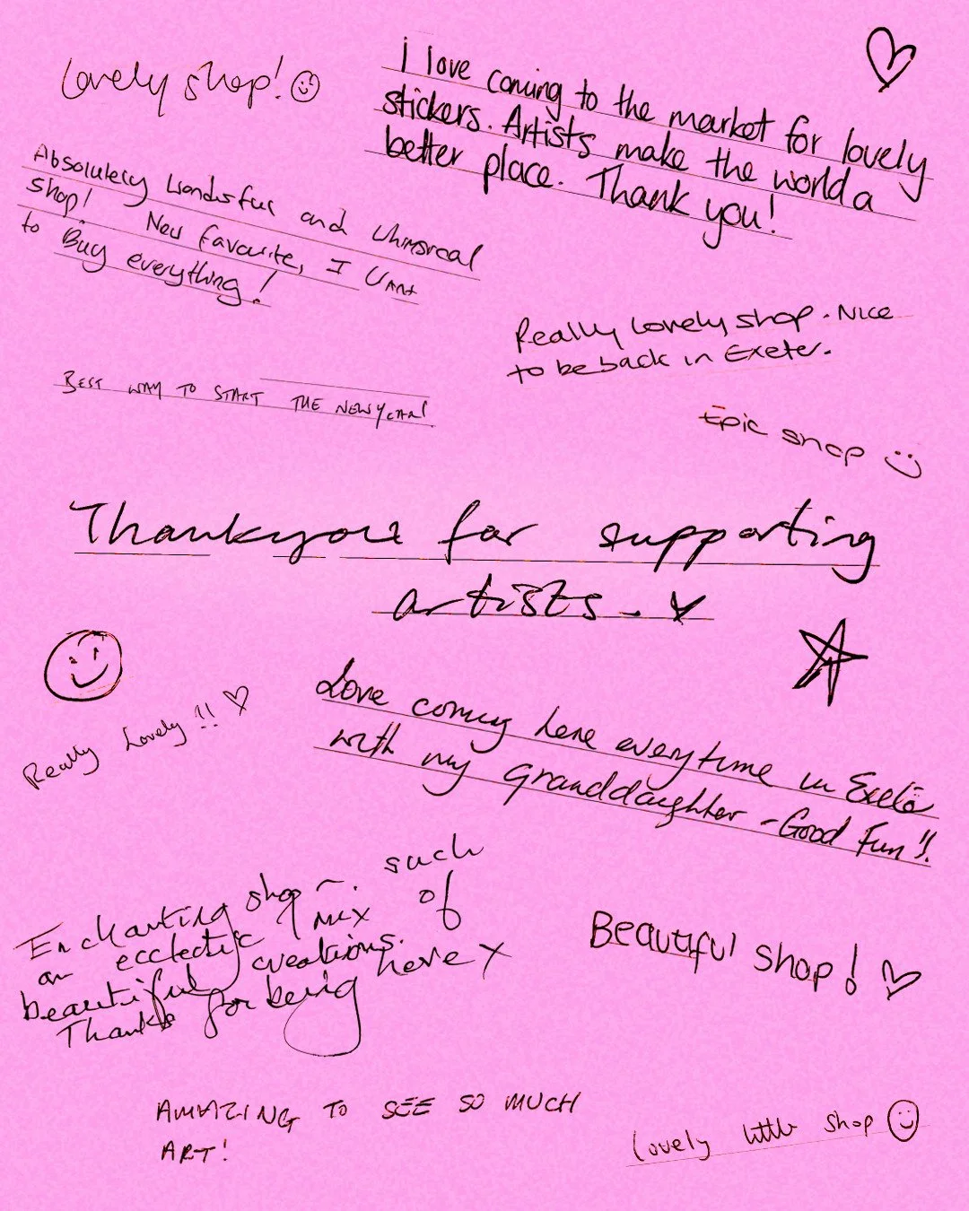 With Valentines Day approaching we thought we'd share all of the lovely messages our customers have left us over the last few months, we love hearing your feedback! And to everyone who comes through our doors, thank you so much for your endless suppo