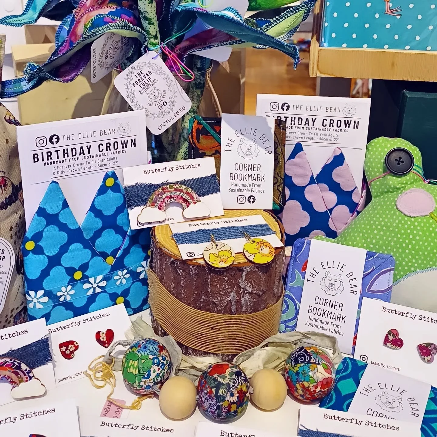 Feeling Springy and optimistic amongst the gloom thanks to these lush colourful new designs from @_butterfly_stitches and @the_ellie_bear 😊💛

#handmadeindevon
#handmadejewellery
#exetercreatives
#independentexeter
#shopindependent