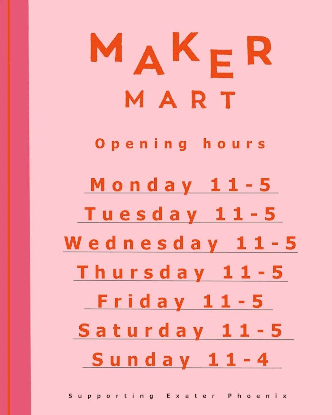 Our shop front isn't the only thing that's been given a fresh coat of paint recently 🗒️✏️✨ 

Maker Mart is open Monday to Saturday from 11-5 and 11-4 on Sundays!

#exeterphoenix
#gandystreetexeter
#shopindependent
#shophandmade
#inexeter