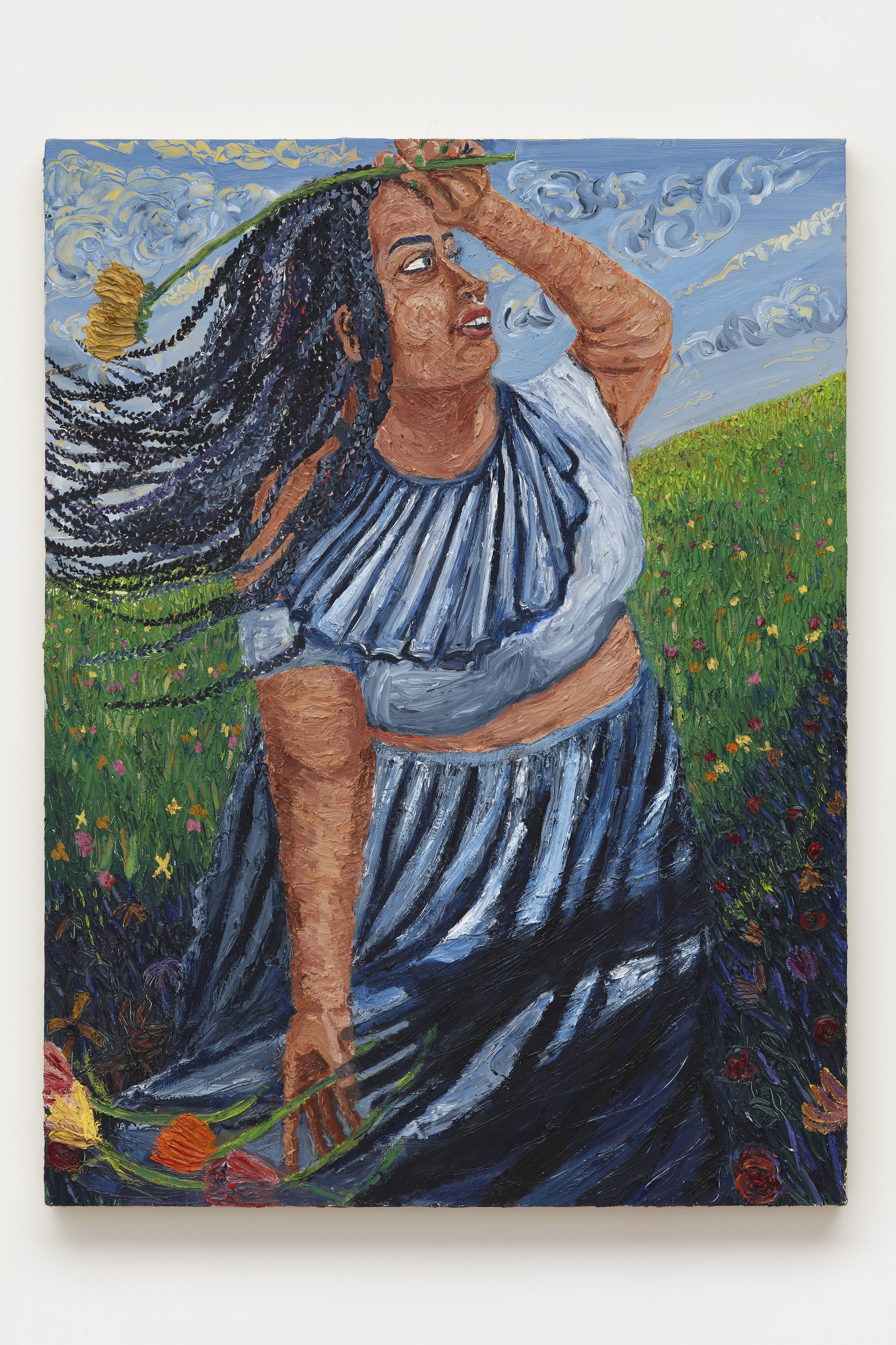 I Was Flower Picking, 2022 oil-on-panel 40h x 30w inches, 1969gallery.jpg