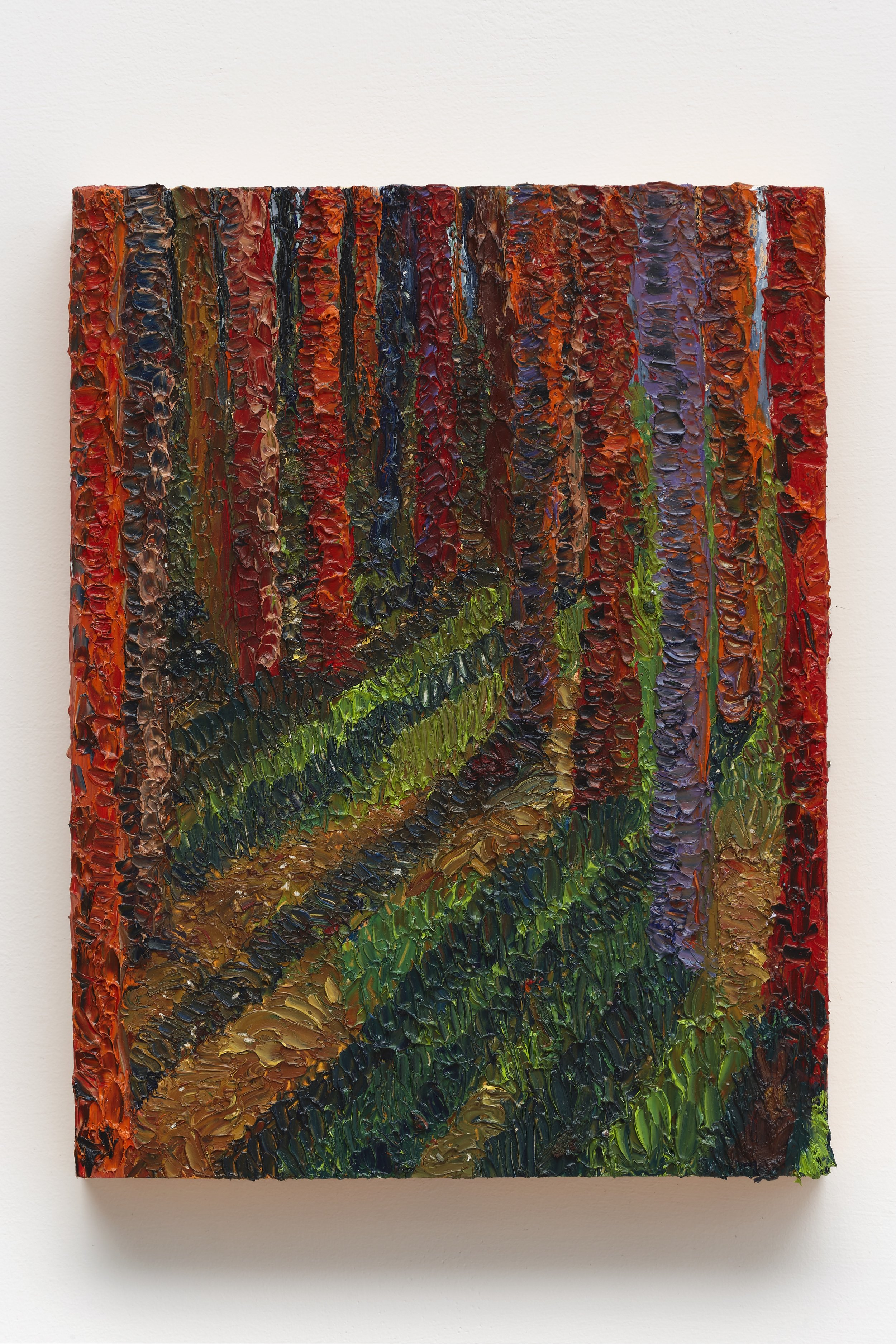 The Woods (Pine Trees at Sunset), 2022 oil-on-panel 12h x 9w inches, 1969gallery .jpg