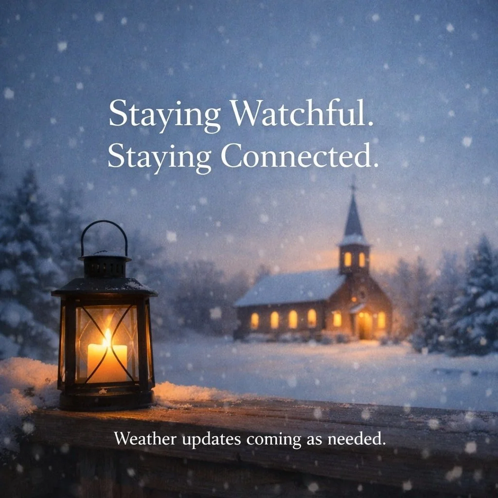 The cold weather isn't going anywhere, and a winter storm may impact our weekend again. ❄️

As always, we&rsquo;re keeping a close eye on the forecast and will communicate clearly if weather affects our Sunday gatherings.

In the meantime, take time 